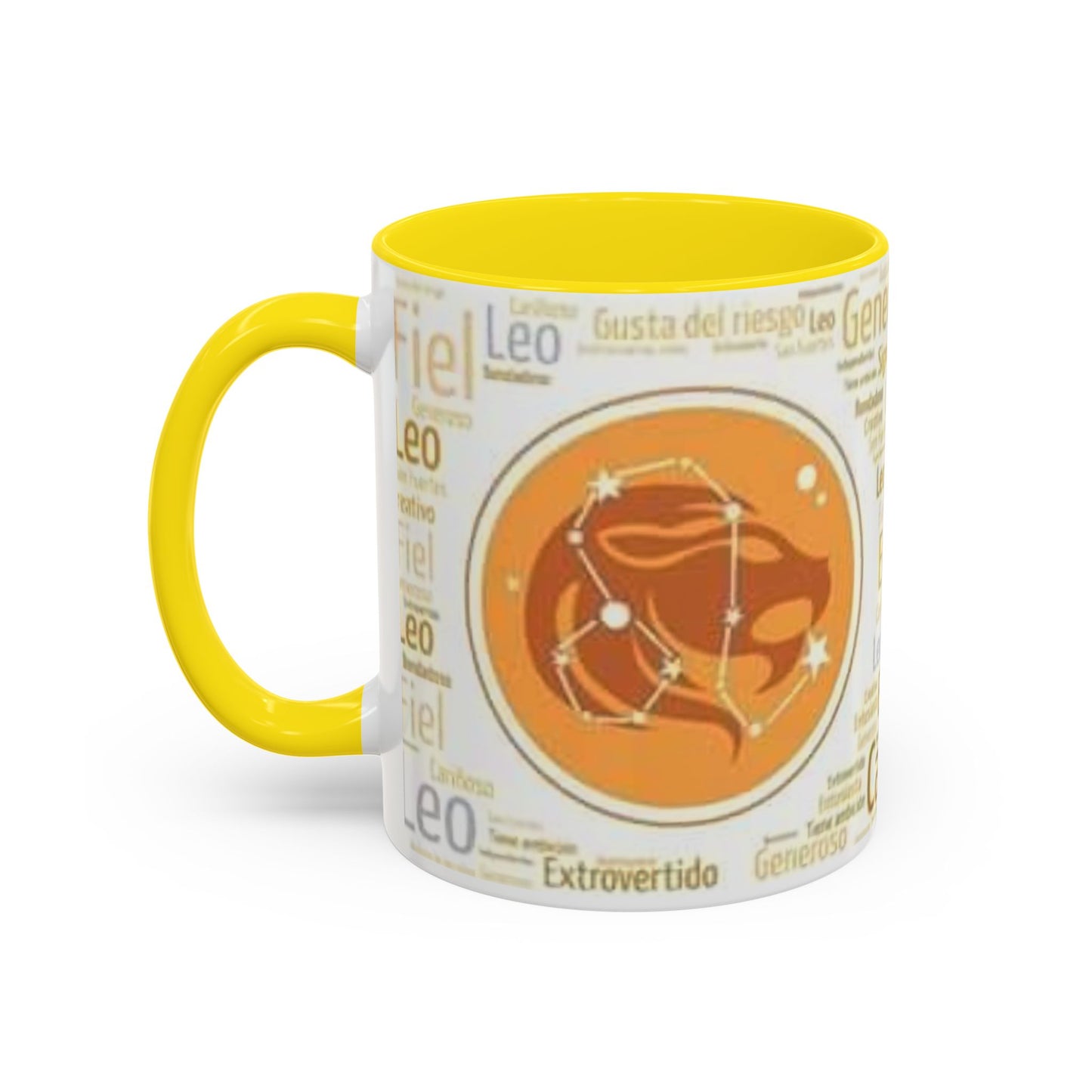 Leo Themed Accent Coffee Mug – Perfect Gift for Astrology Lovers, Birthdays, Home Decor, Zodiac Mug, Leo Pride