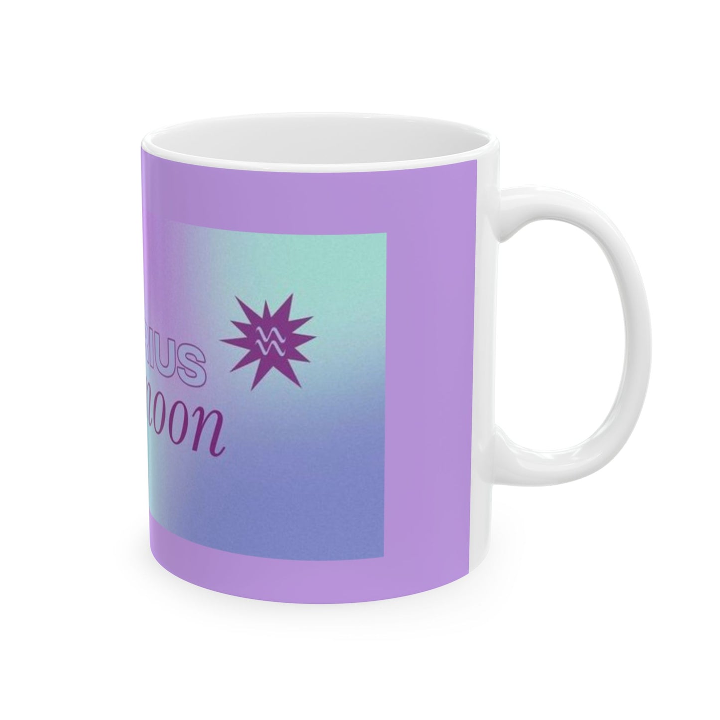 Aquarius Moon Ceramic Mug - Astrological Gift for Astrology Lovers, Horoscope Mug, Zodiac Decor, Unique Coffee Cup, Spiritual Gift