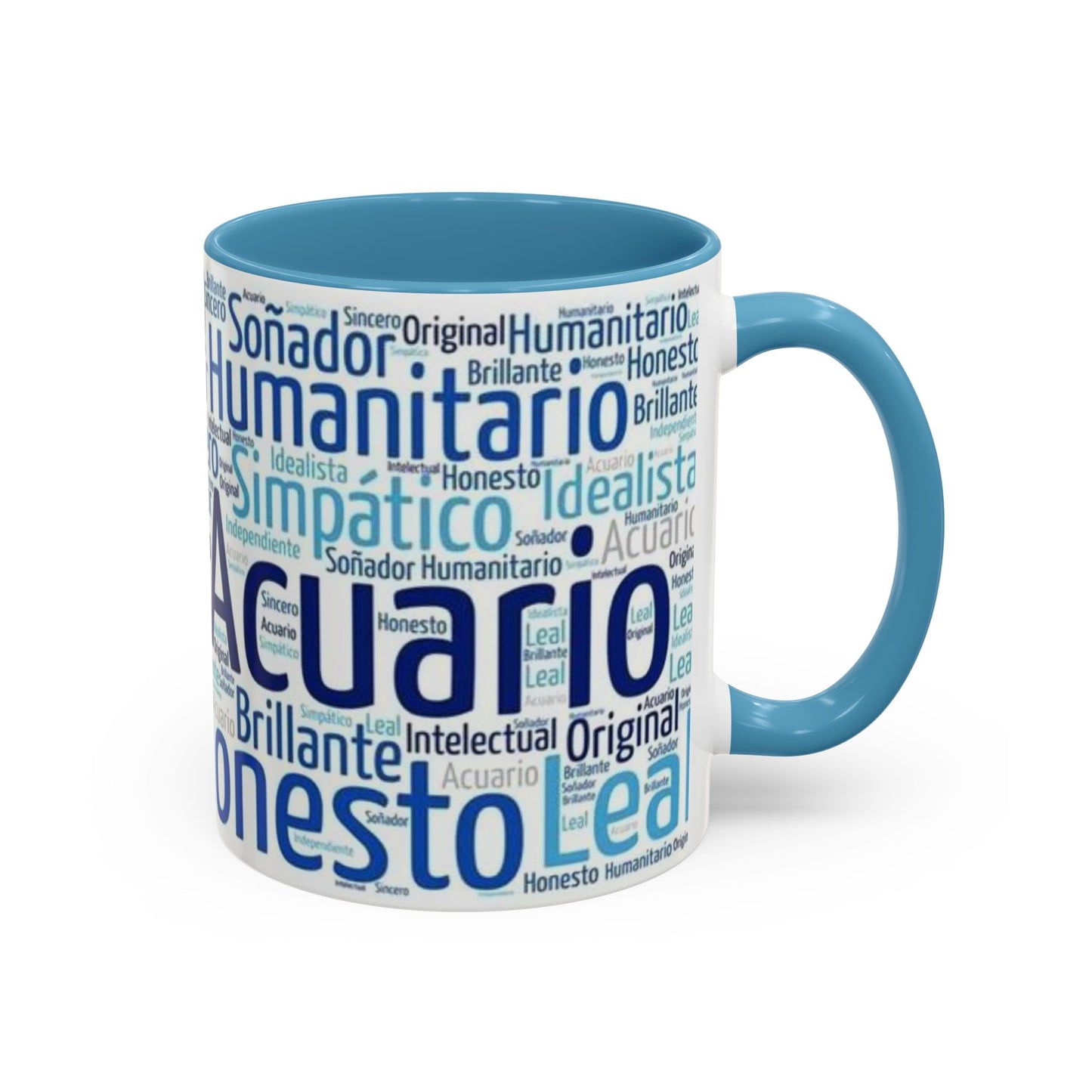 Aquarius Accent Coffee Mug - Inspirational Zodiac Mug, Horoscope Gift, Astrology Decor, Unique Coffee Cup, Personalized Mug