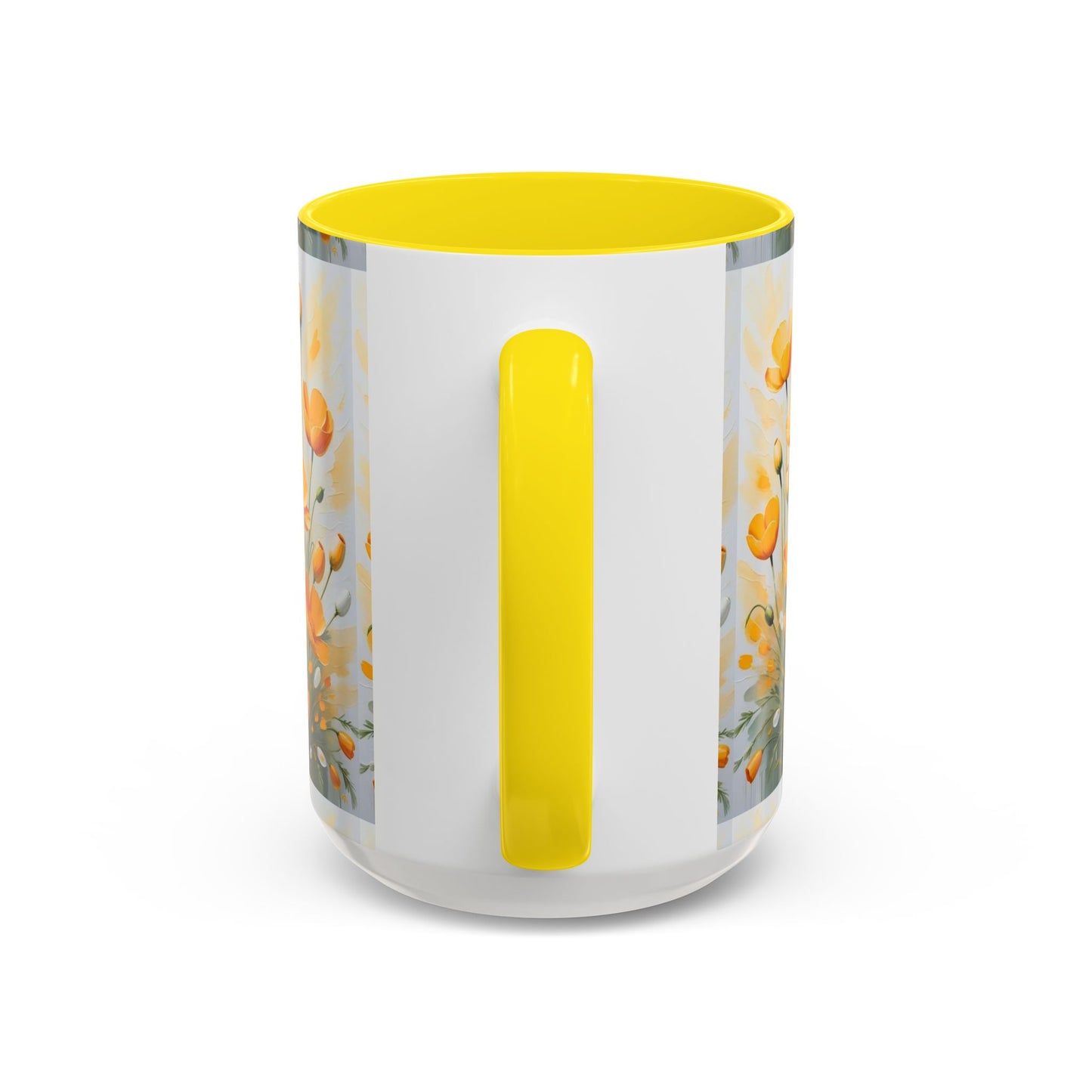 Floral Accent Coffee Mug | Yellow Flower Design, Perfect Gift for Garden Lovers, Home Decor, Mother’s Day, Birthdays, Spring Decor