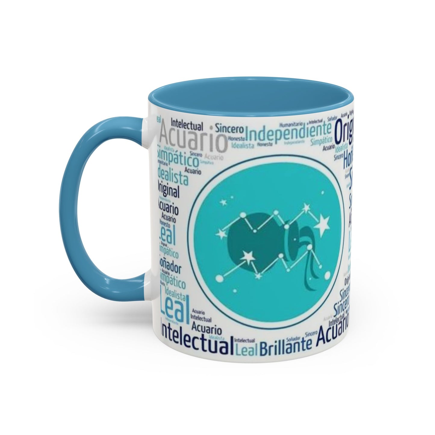Aquarius Accent Coffee Mug - Inspirational Zodiac Mug, Horoscope Gift, Astrology Decor, Unique Coffee Cup, Personalized Mug