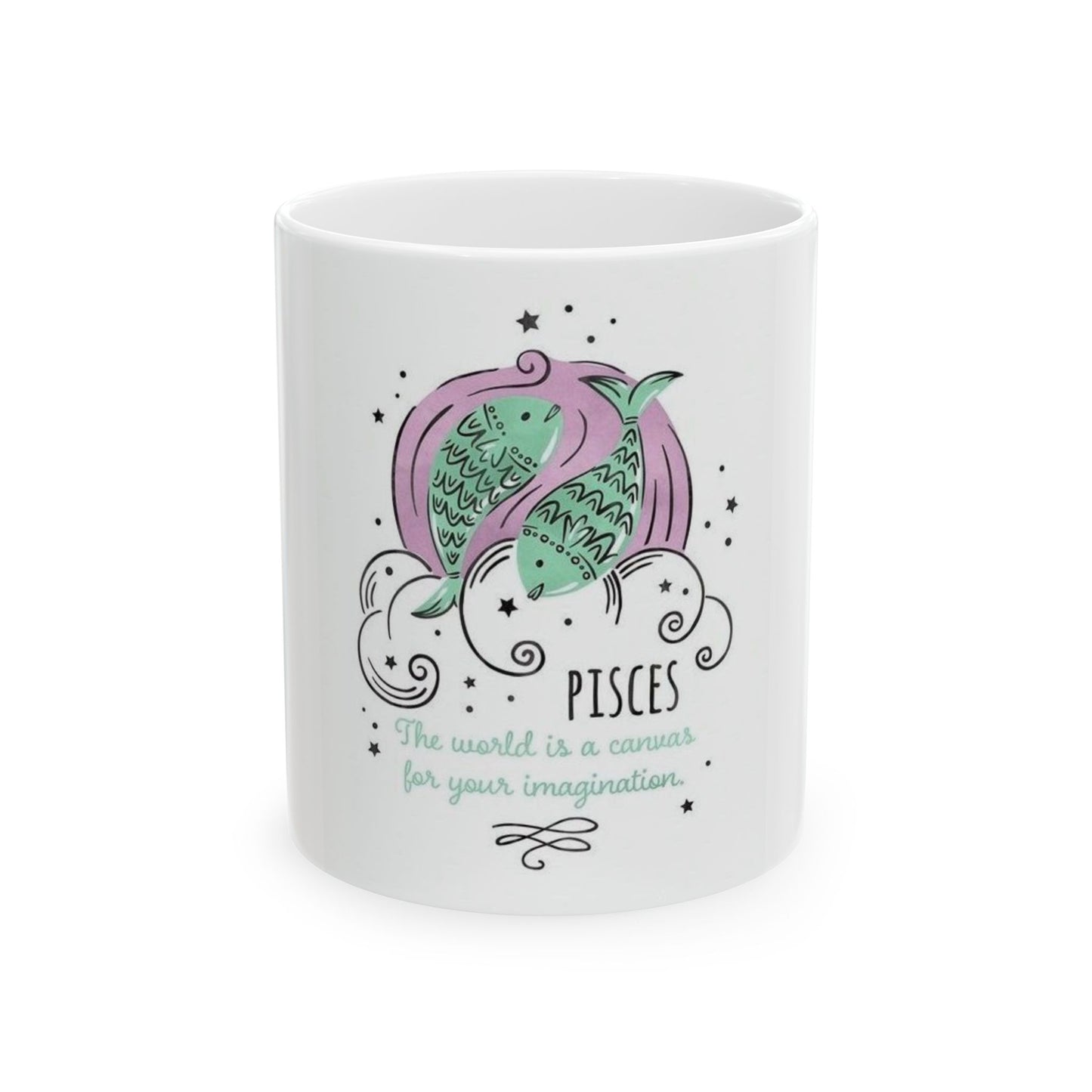 Pisces Horoscope Mug – Celestial Fish Ceramic Cup
