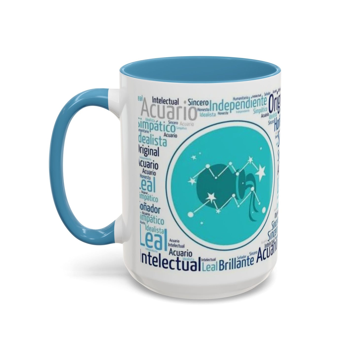 Aquarius Accent Coffee Mug - Inspirational Zodiac Mug, Horoscope Gift, Astrology Decor, Unique Coffee Cup, Personalized Mug