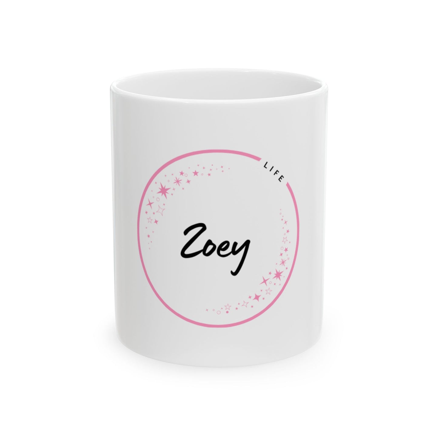 "Personalized 11 onz Mug for Zoey – Symbol of Life, A Unique Gift with Meaning"