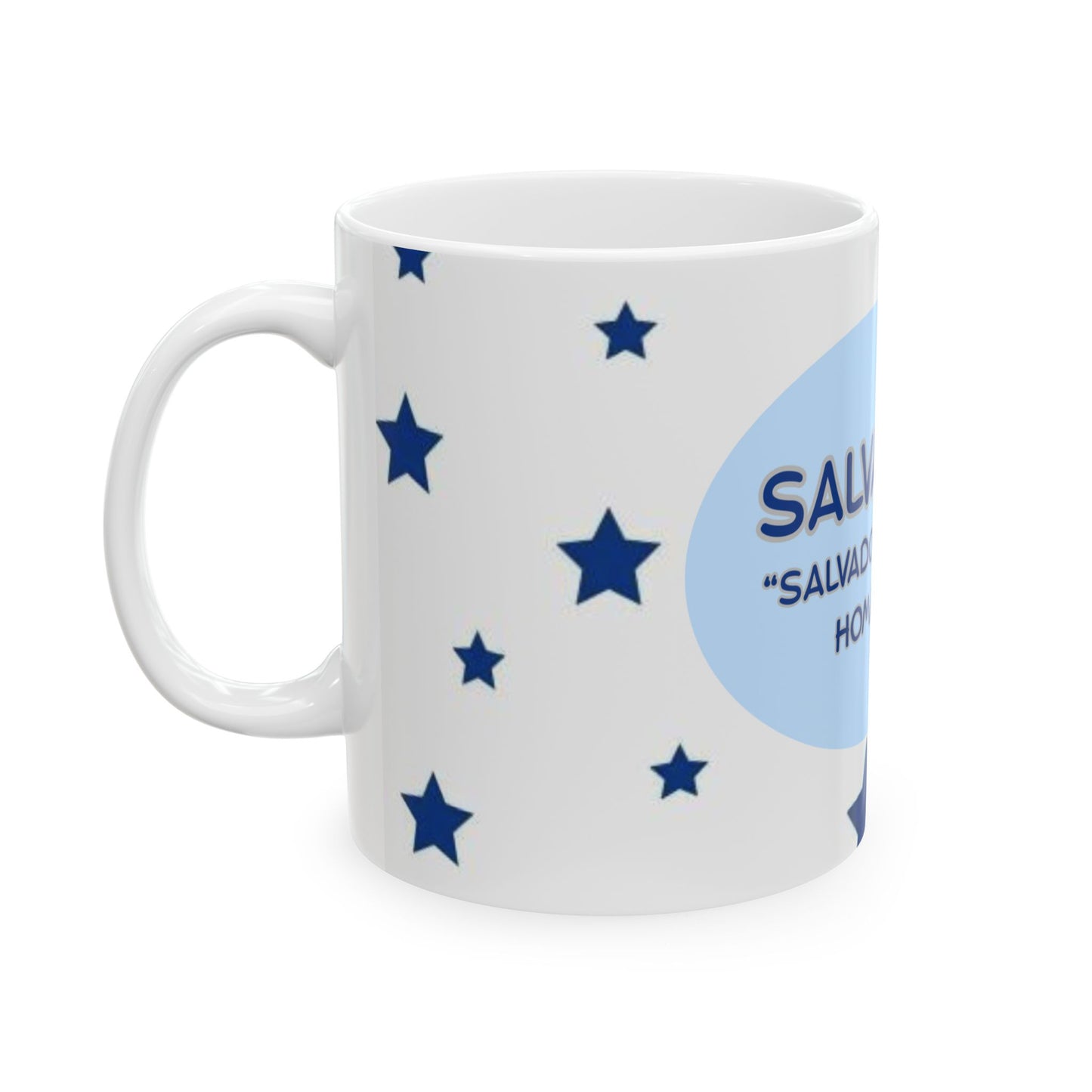 Ceramic Starry Mug | Salvador 'Salvador de los Hombres' | Unique Coffee Cup for Inspiration, Gift for Him, Home Decor, Birthday Gift