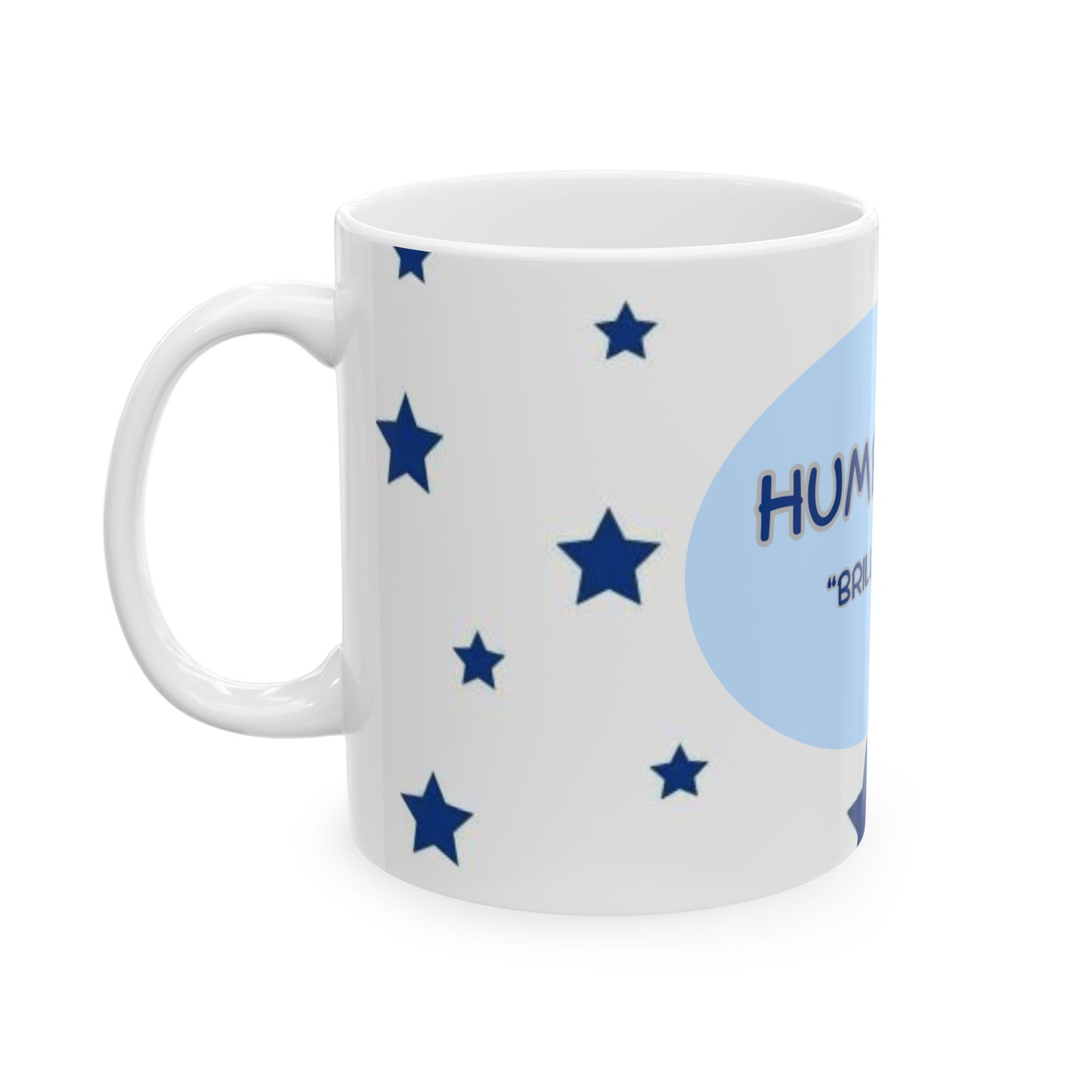 Personalized Starry Ceramic Mug for Coffee Lovers, Custom Name Gift for Birthdays, Unique Home Decor, Star-Themed Mug, Great for Desktop