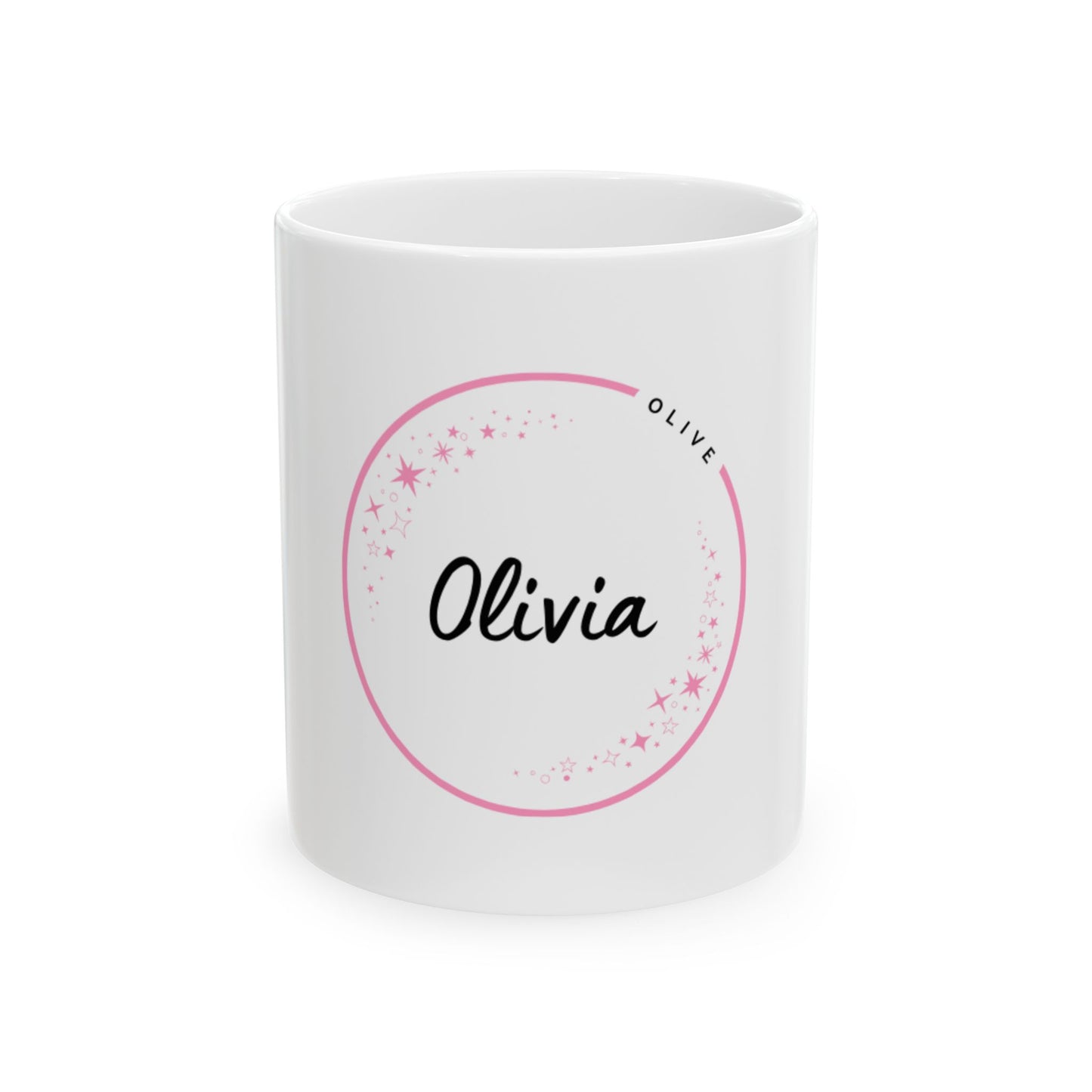 “Olivia – The Olive Tree of Peace & Wisdom | Personalized Name Mug”- Custom Name Gift, Olive Coffee Cup, Cute Kitchen Decor, Birthday Mug, Holiday Present