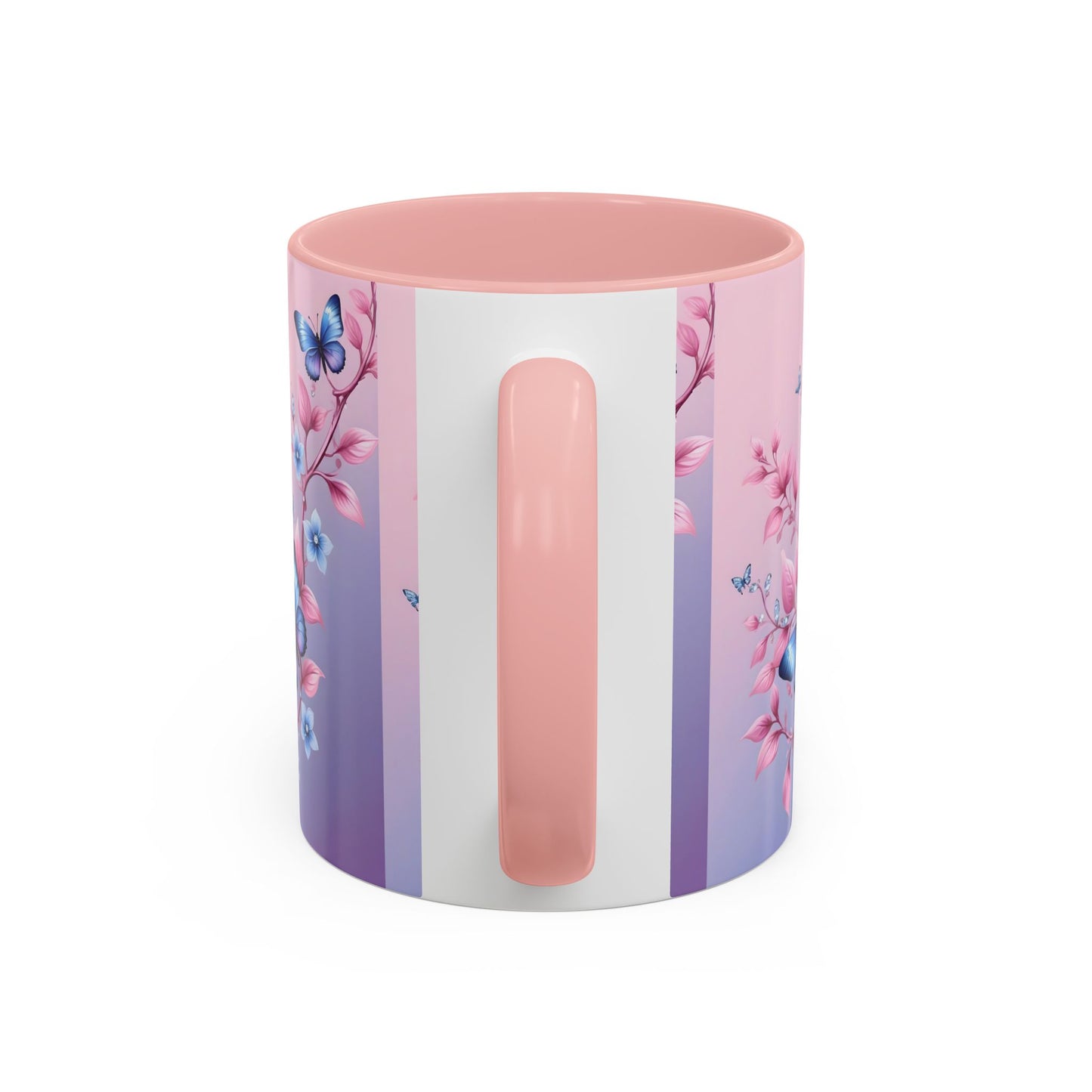 Floral Butterfly Accent Coffee Mug | Cute Gift for Tea Lovers, Kitchen Decor, Birthday Mug, Floral Homeware, Inspirational Drinkware