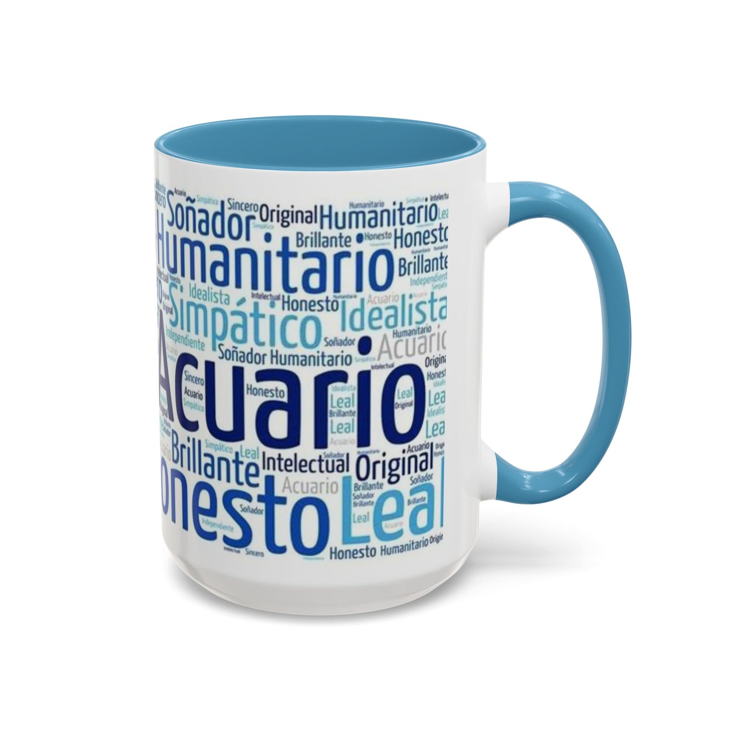 Aquarius Accent Coffee Mug - Inspirational Zodiac Mug, Horoscope Gift, Astrology Decor, Unique Coffee Cup, Personalized Mug