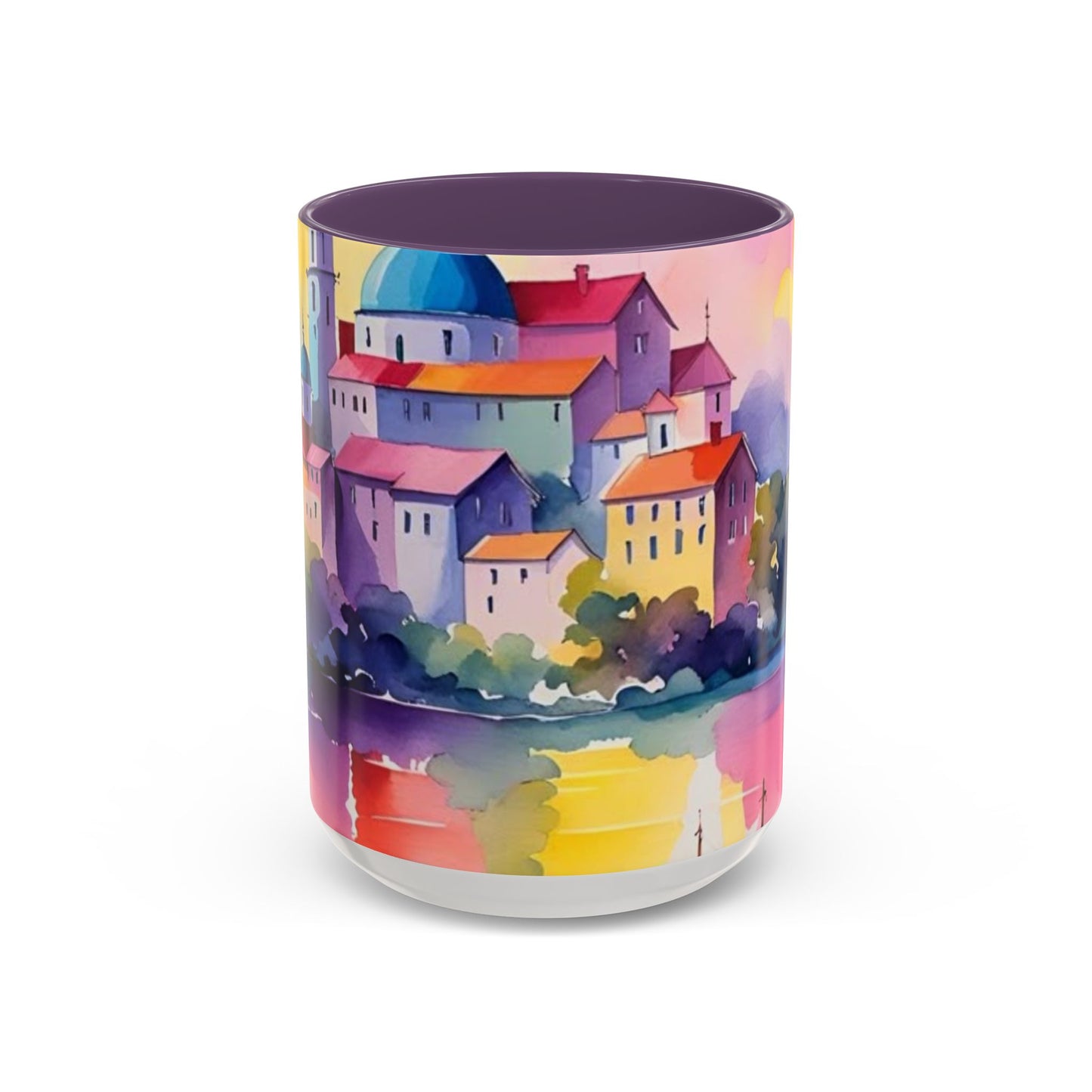 Colorful Landscape Coffee Mug, Artistic Coffee Cup, Vibrant Drinkware, Housewarming Gift, Nature Lover's Mug, Unique Home Decor
