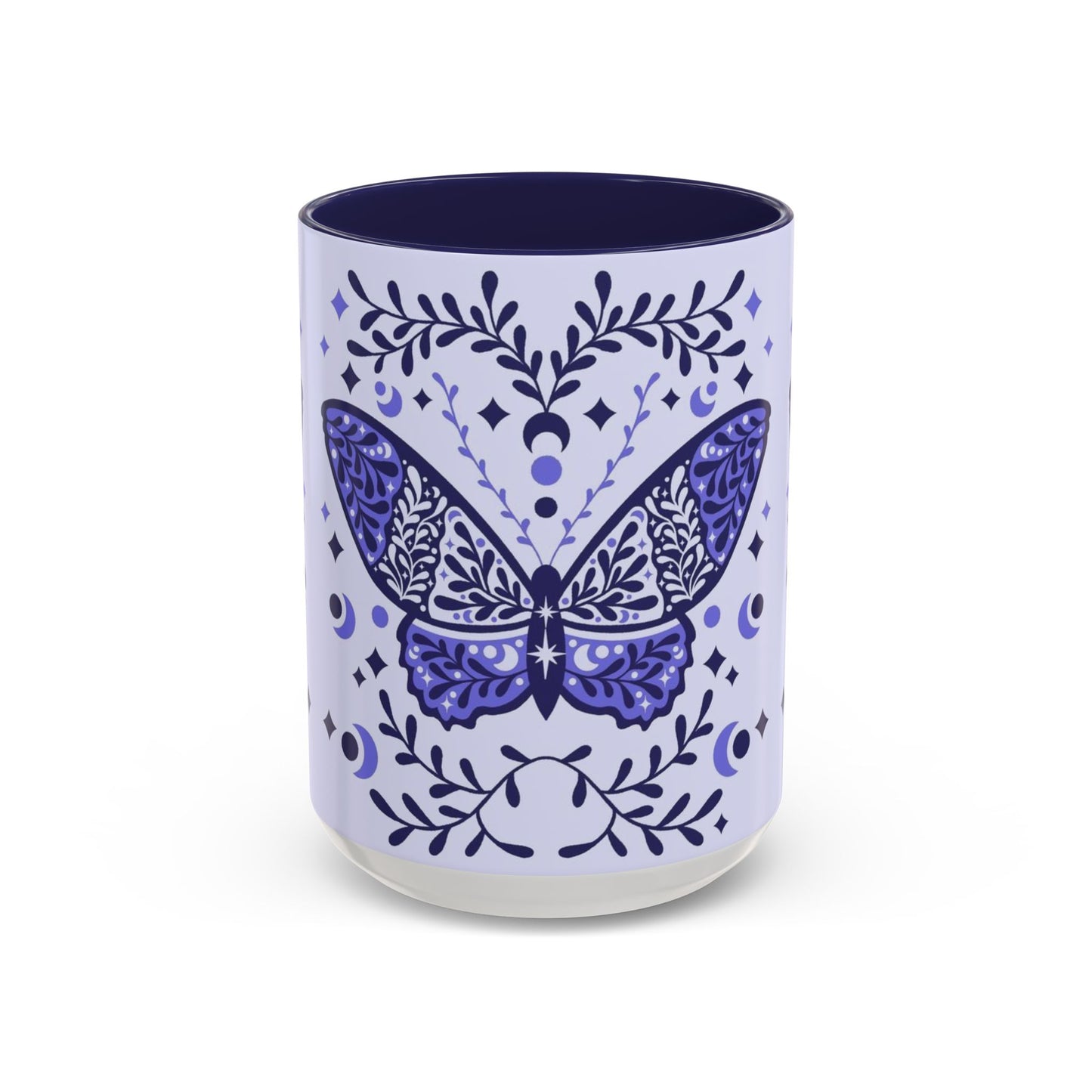 Bohemian Butterfly Accent Coffee Mug, Artistic Gift for Her, Housewarming, Butterfly Lovers, Unique Tea Cup, Nature-Inspired Decor