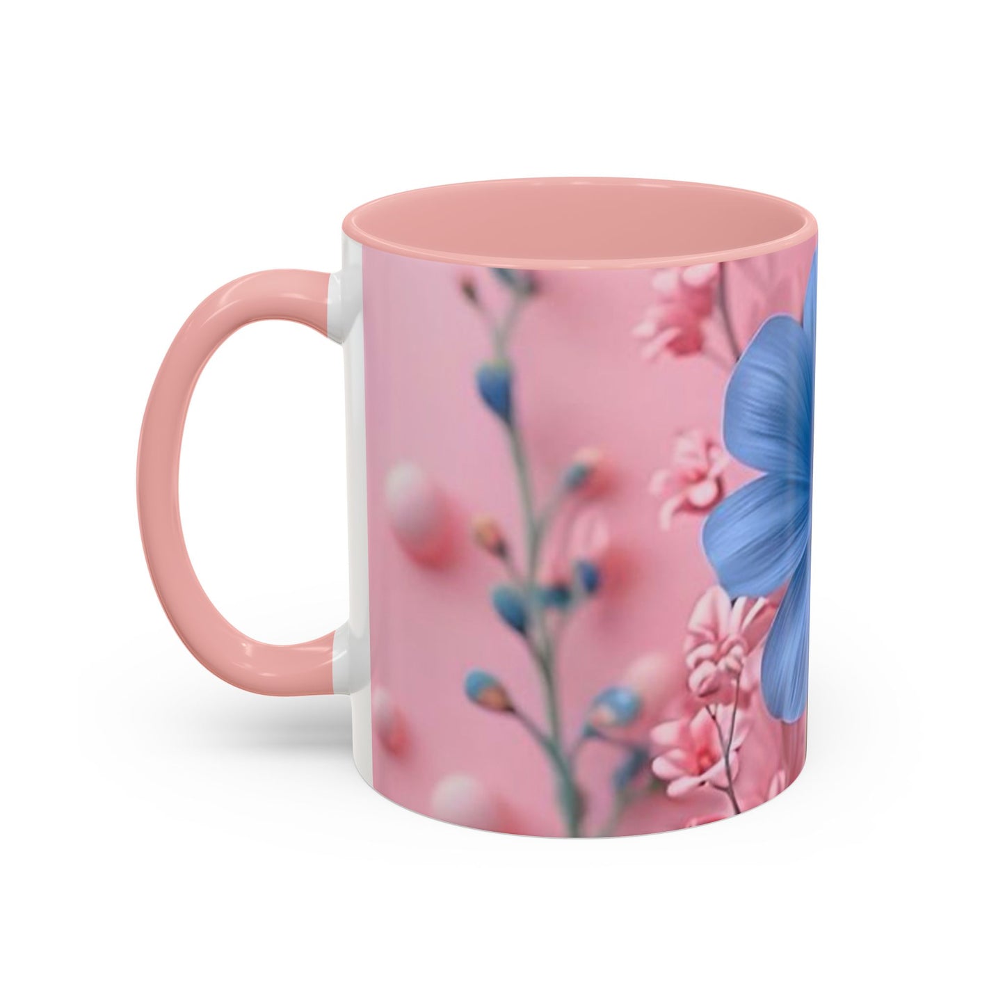 Floral Accent Coffee Mug - Vibrant Bloom Design, Gift for Flower Lovers, Coffee Break, Kitchen Decor, Mother's Day