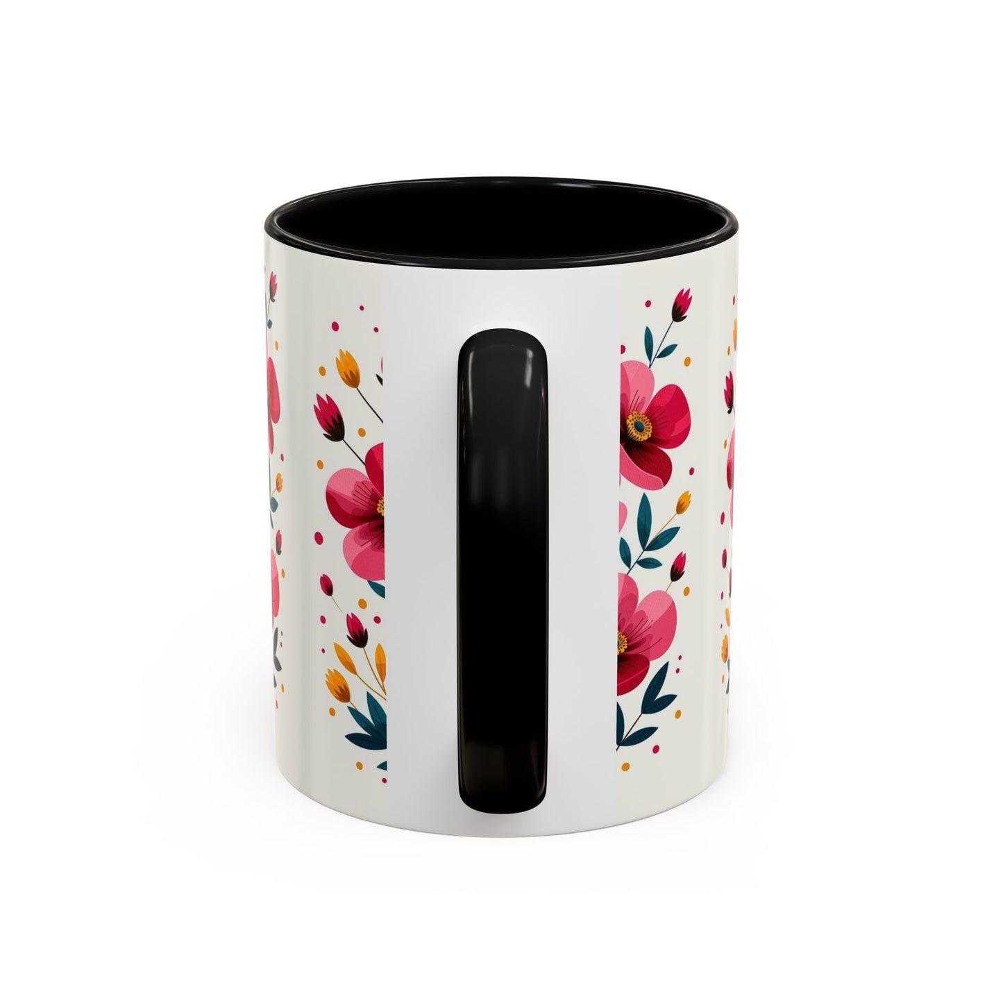 Floral Accent Coffee Mug - Vibrant Flower Print for Home & Gifts, Perfect for Tea Lovers, Mother's Day, Birthdays, Everyday Use