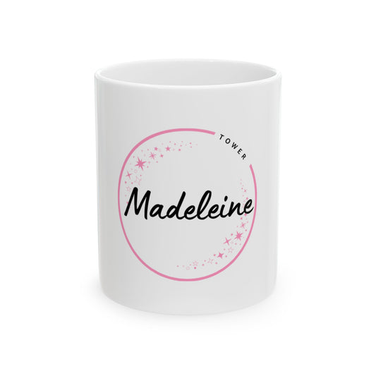 “Madeleine Personalized Mug – Elegant Name Meaning Gift, Ceramic Coffee Cup with French Charm” ✨Customizable Gift for Coffee Lovers, Unique Home Decor, Ideal for Birthdays, Anniversaries, or any Occasion
