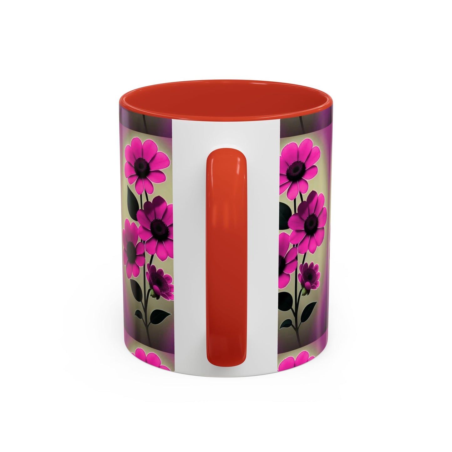 Floral Accent Coffee Mug - Vibrant Floral Design Mug, Perfect Gift for Plant Lovers, Spring Decor, Flower Enthusiasts