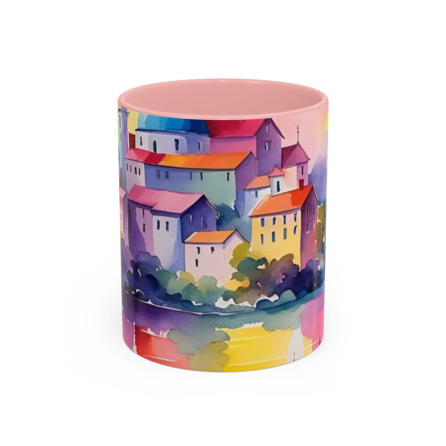 Colorful Landscape Coffee Mug, Artistic Coffee Cup, Vibrant Drinkware, Housewarming Gift, Nature Lover's Mug, Unique Home Decor