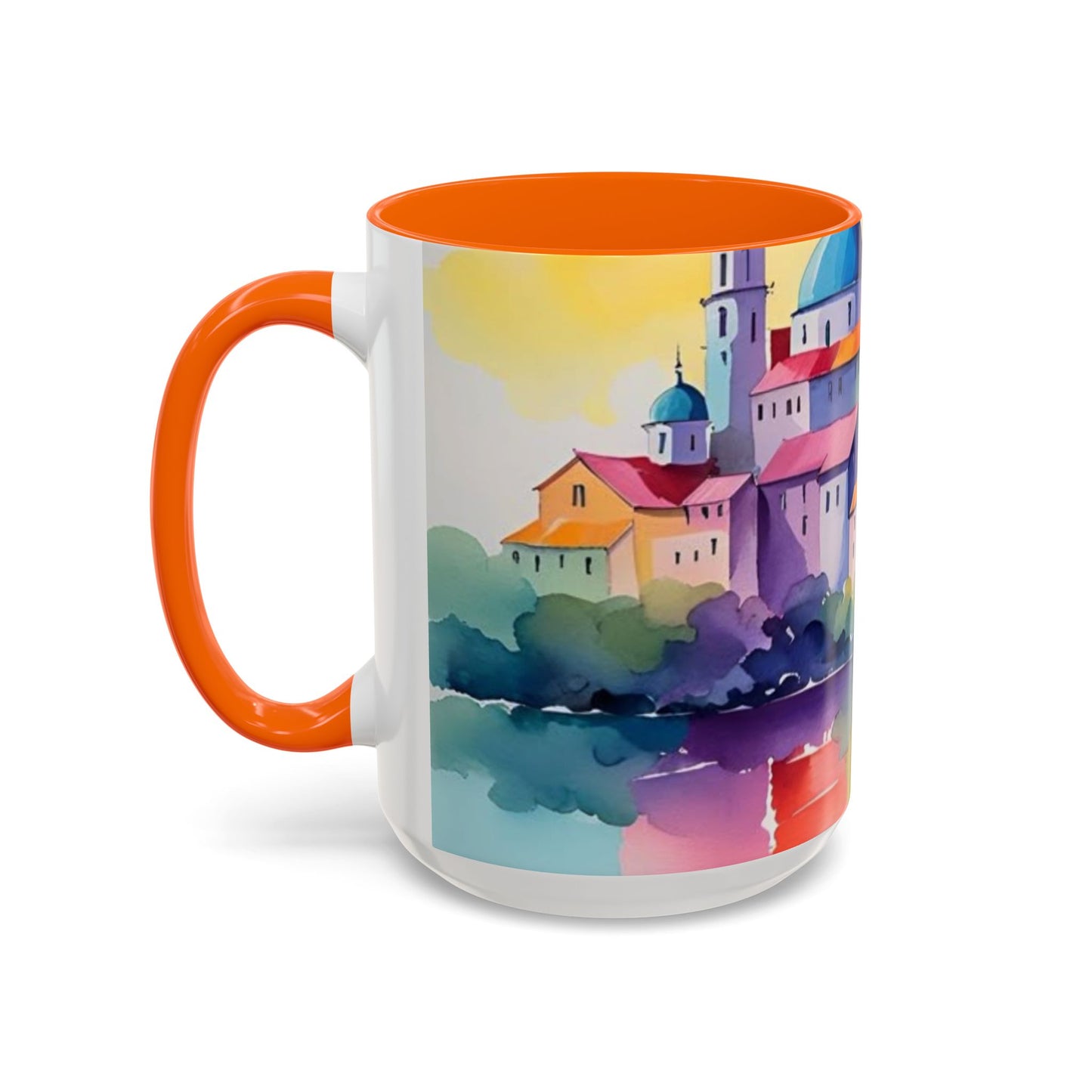 Colorful Landscape Coffee Mug, Artistic Coffee Cup, Vibrant Drinkware, Housewarming Gift, Nature Lover's Mug, Unique Home Decor