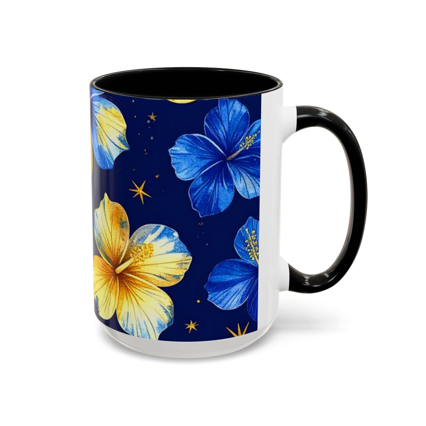 Tropical Floral Coffee Mug, Vibrant Hawaiian Mug, Flower Accent Mug, Gift for Coffee Lovers, Summer Vibes Mug, Floral Decor Mug