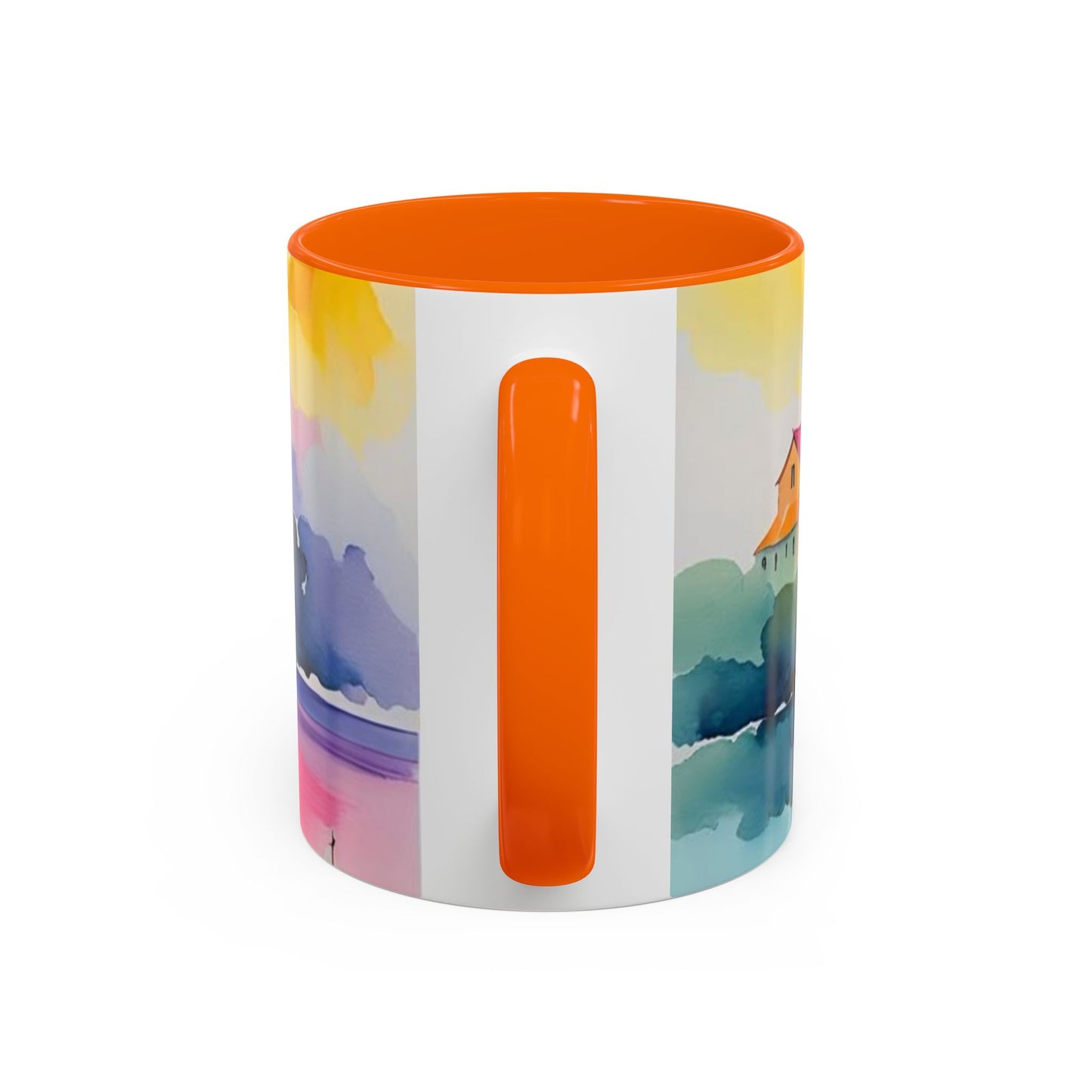 Colorful Landscape Coffee Mug, Artistic Coffee Cup, Vibrant Drinkware, Housewarming Gift, Nature Lover's Mug, Unique Home Decor