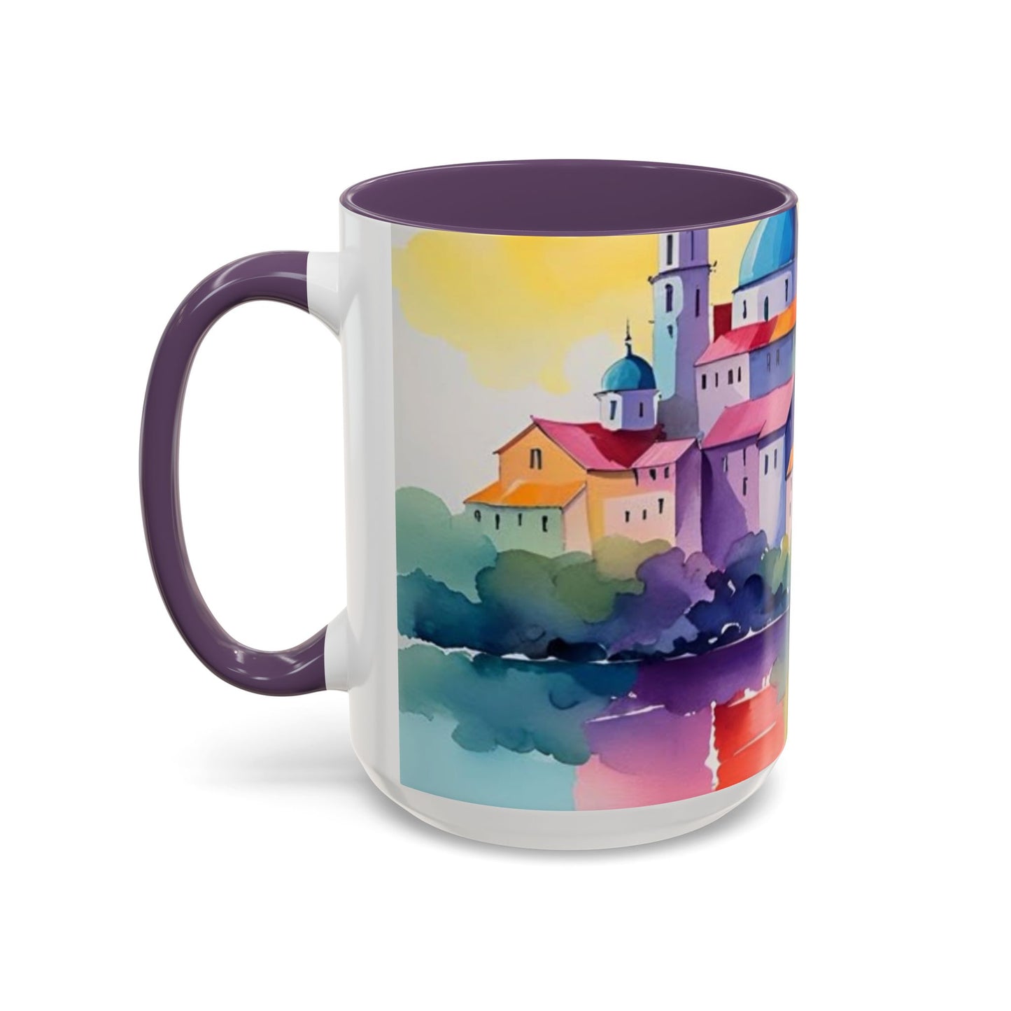 Colorful Landscape Coffee Mug, Artistic Coffee Cup, Vibrant Drinkware, Housewarming Gift, Nature Lover's Mug, Unique Home Decor