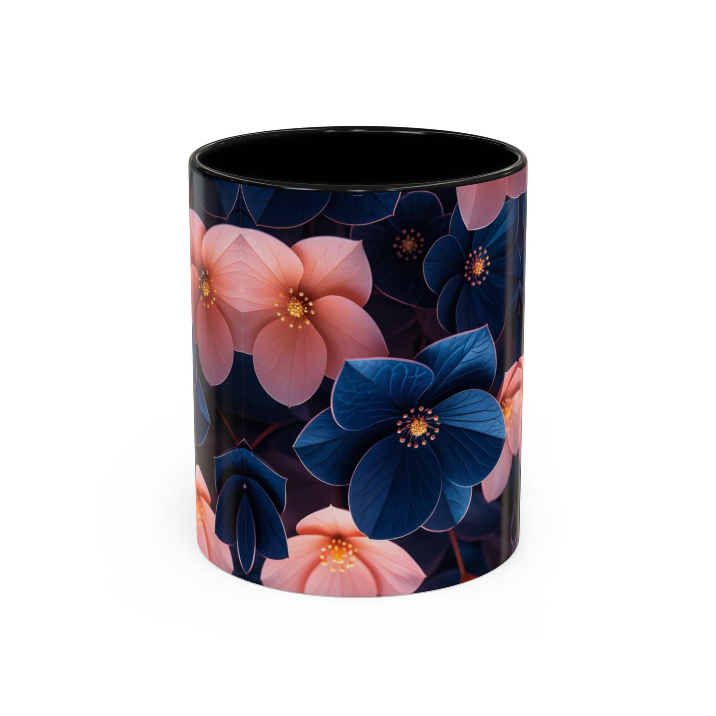 Floral Accent Coffee Mug | Stylish Drinkware for Flower Lovers, Gift for Gardeners, Home Decor, Spring Celebrations, Unique Gift Idea