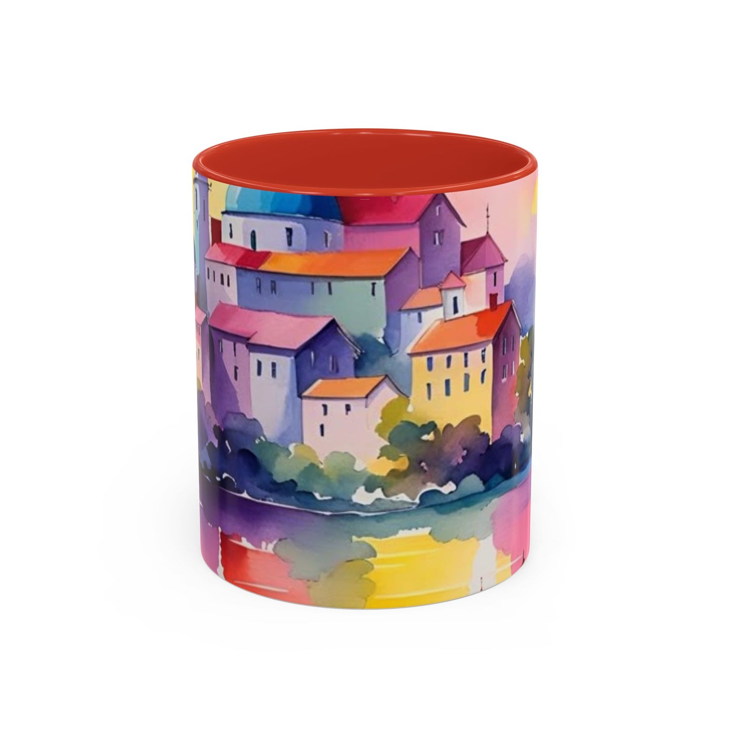 Colorful Landscape Coffee Mug, Artistic Coffee Cup, Vibrant Drinkware, Housewarming Gift, Nature Lover's Mug, Unique Home Decor