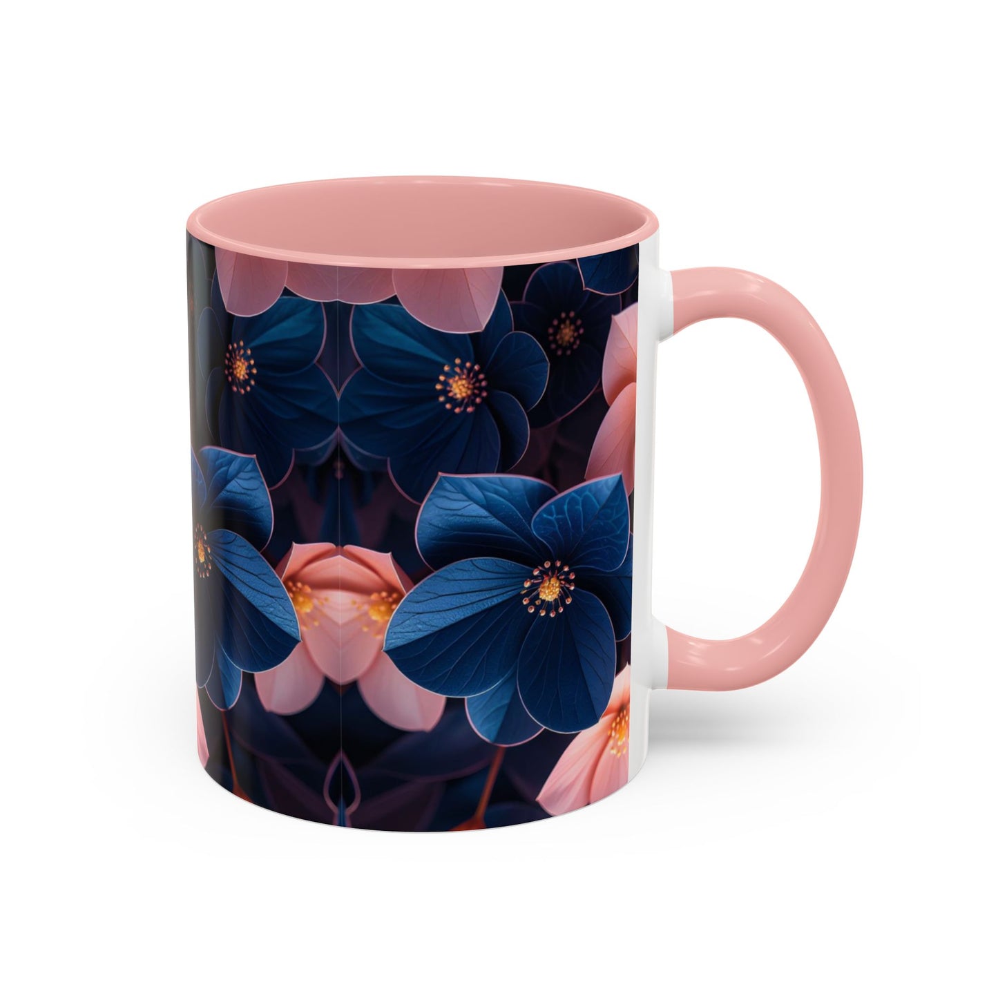 Floral Accent Coffee Mug | Stylish Drinkware for Flower Lovers, Gift for Gardeners, Home Decor, Spring Celebrations, Unique Gift Idea
