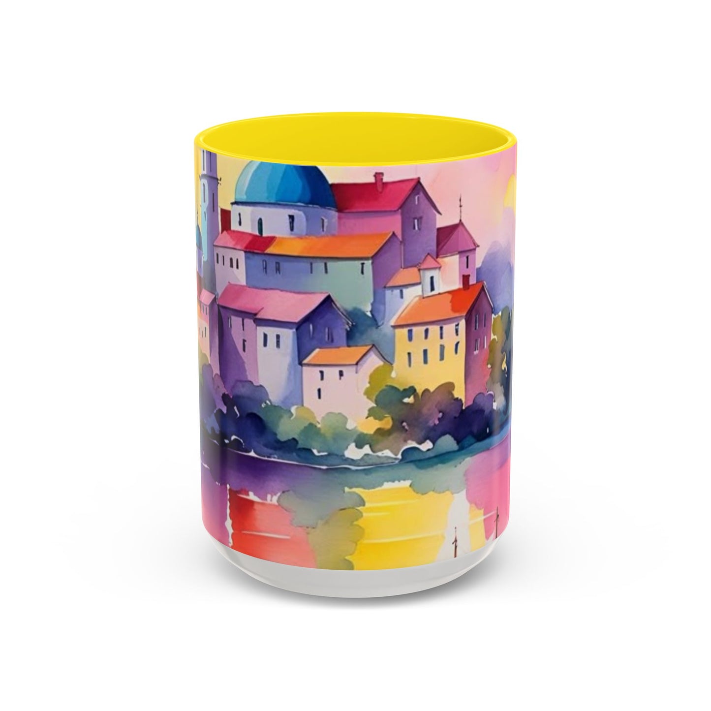 Colorful Landscape Coffee Mug, Artistic Coffee Cup, Vibrant Drinkware, Housewarming Gift, Nature Lover's Mug, Unique Home Decor