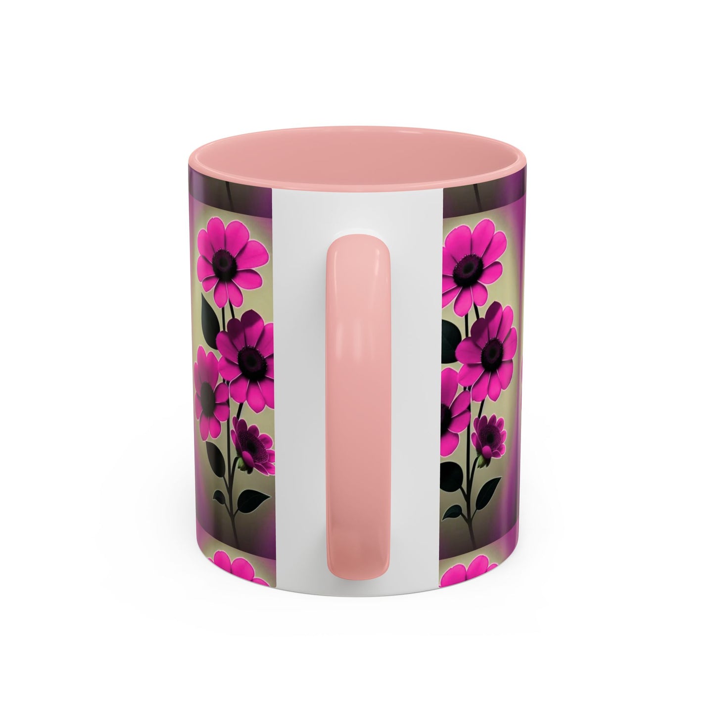 Floral Accent Coffee Mug - Vibrant Floral Design Mug, Perfect Gift for Plant Lovers, Spring Decor, Flower Enthusiasts