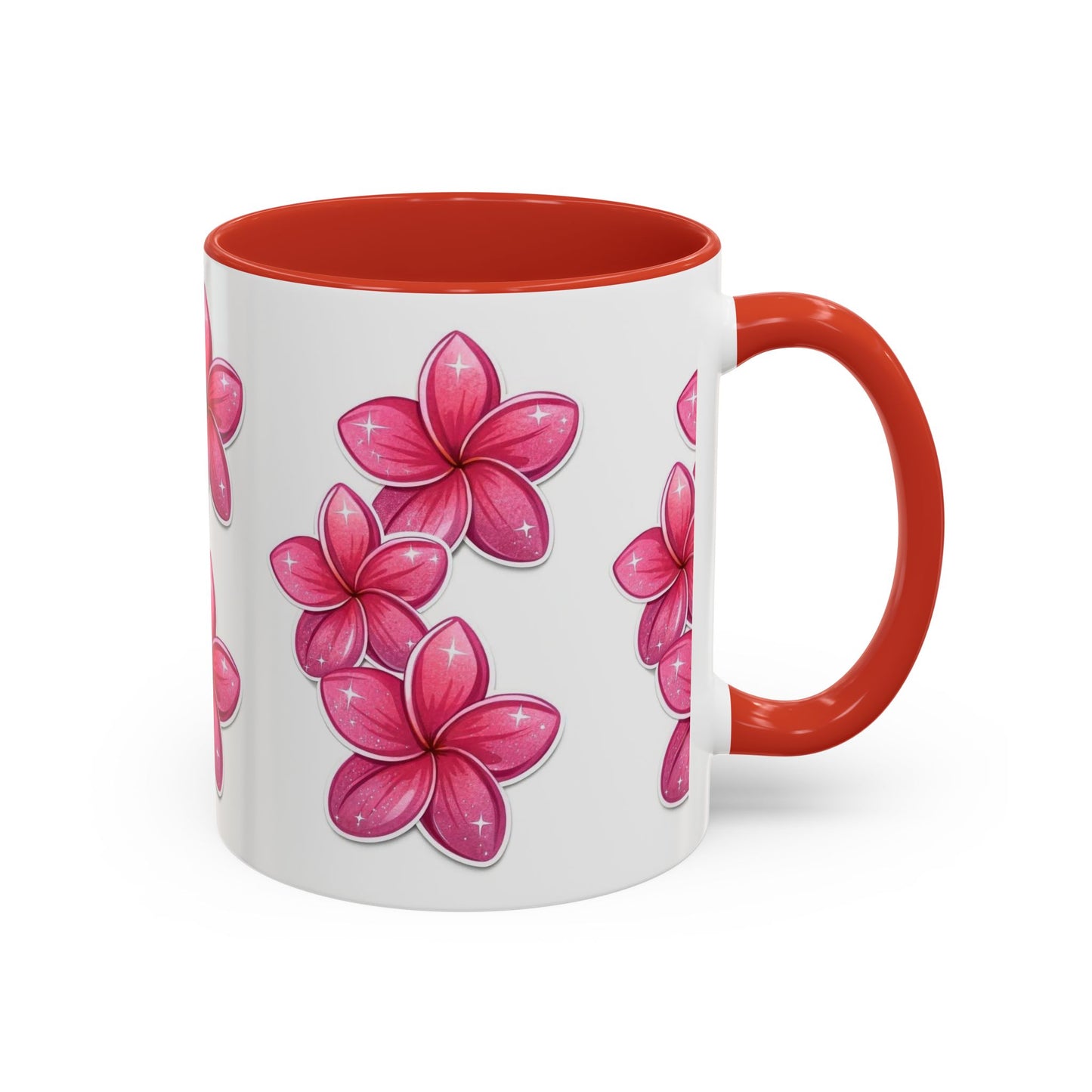 Floral Accent Coffee Mug - Vibrant Pink Flower Design for Home & Office, Gift for Gardeners, Birthdays, Mother's Day, Relaxation