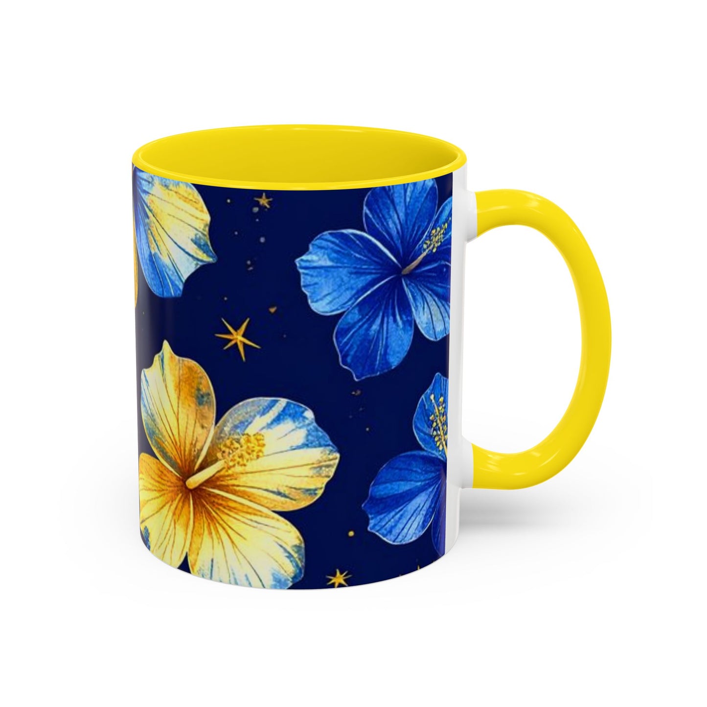 Tropical Floral Coffee Mug, Vibrant Hawaiian Mug, Flower Accent Mug, Gift for Coffee Lovers, Summer Vibes Mug, Floral Decor Mug