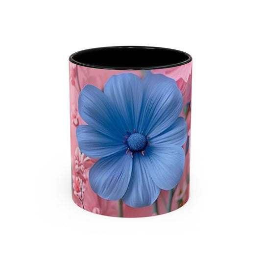 Floral Accent Coffee Mug - Vibrant Bloom Design, Gift for Flower Lovers, Coffee Break, Kitchen Decor, Mother's Day