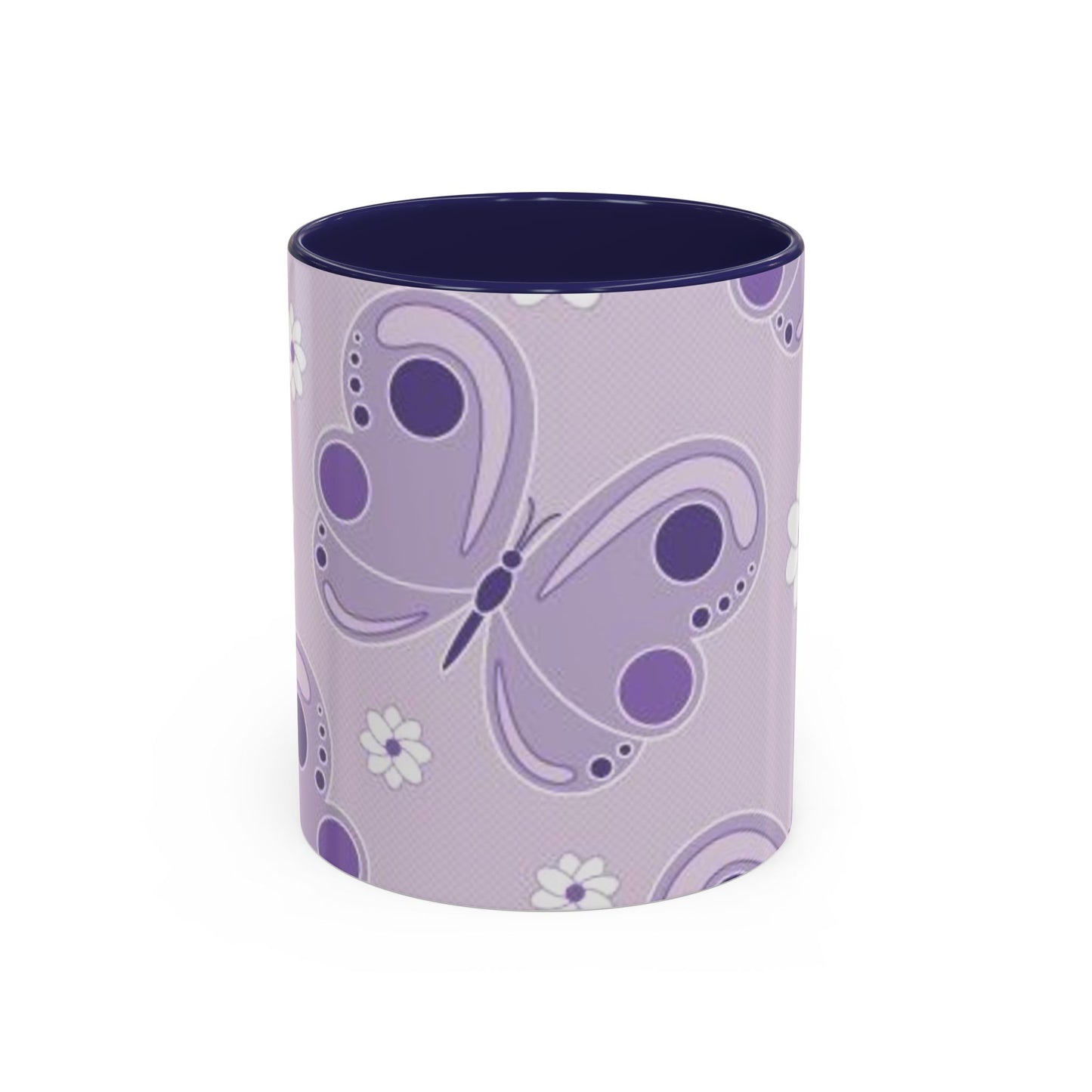 Butterfly Accent Coffee Mug - Floral Drinkware for Nature Lovers, Gift for Her, Spring Decor, Cute Coffee Cup