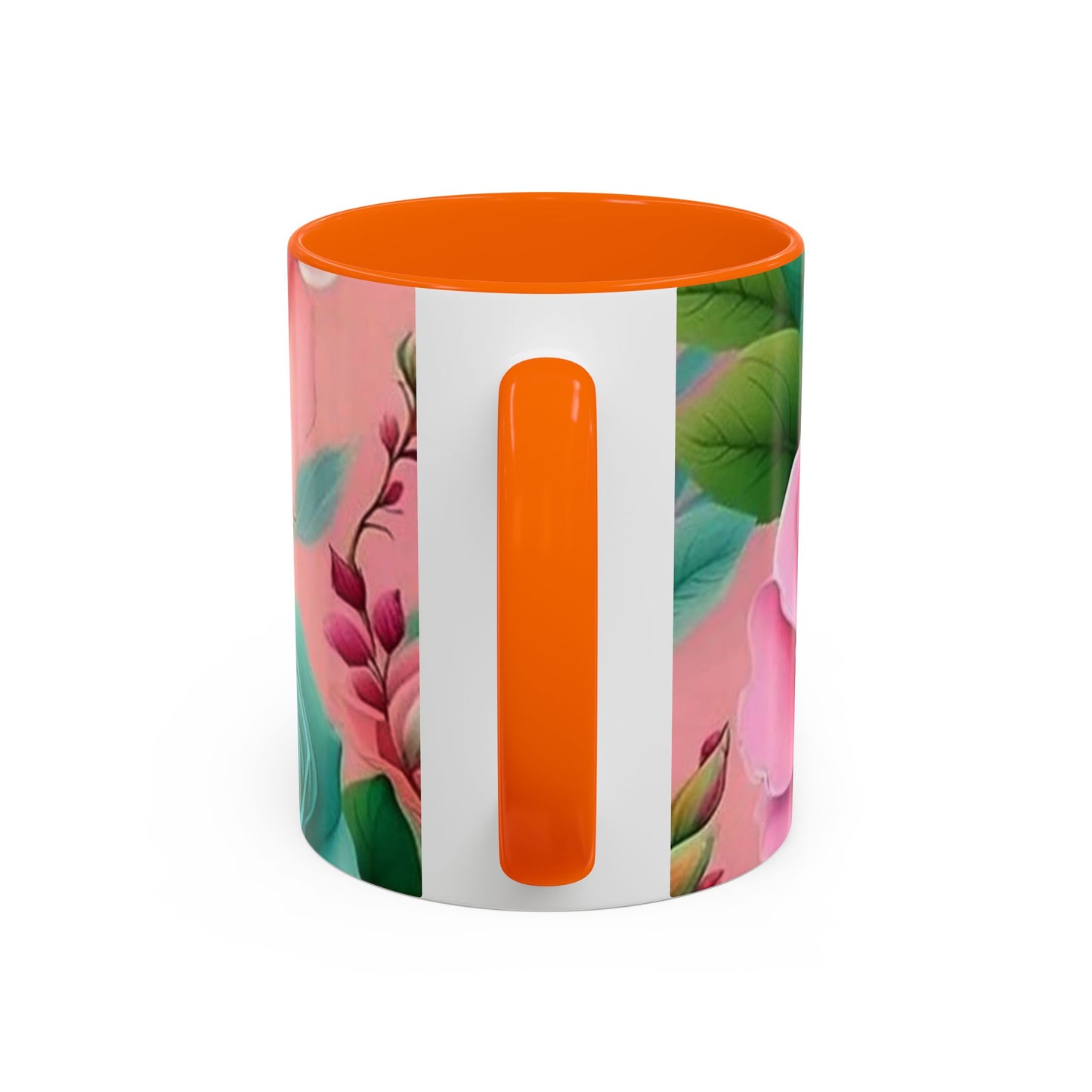 Floral Accent Coffee Mug, Rose Mug, Colorful Drinkware, Gift for Her, Mother's Day Gift, Flower Lover's Cup