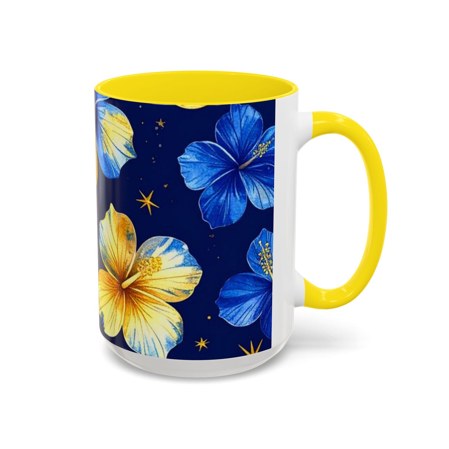 Tropical Floral Coffee Mug, Vibrant Hawaiian Mug, Flower Accent Mug, Gift for Coffee Lovers, Summer Vibes Mug, Floral Decor Mug