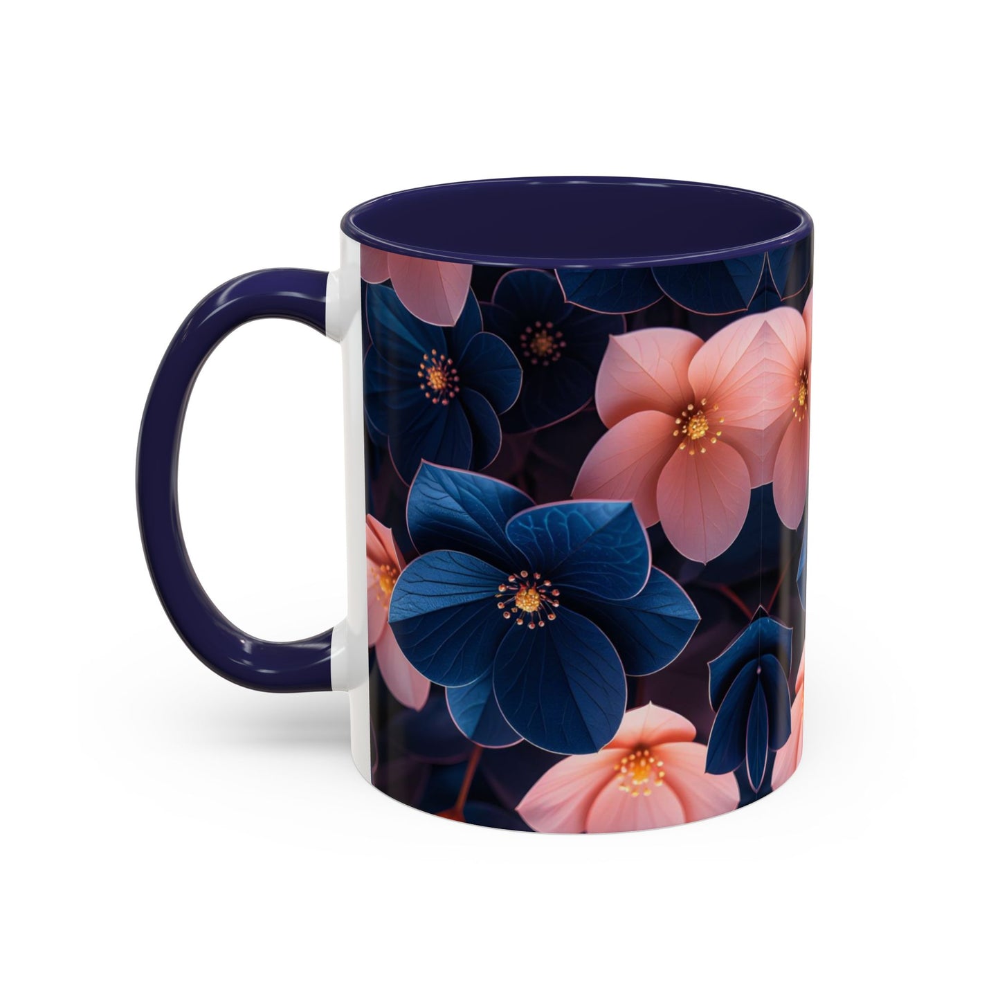 Floral Accent Coffee Mug | Stylish Drinkware for Flower Lovers, Gift for Gardeners, Home Decor, Spring Celebrations, Unique Gift Idea
