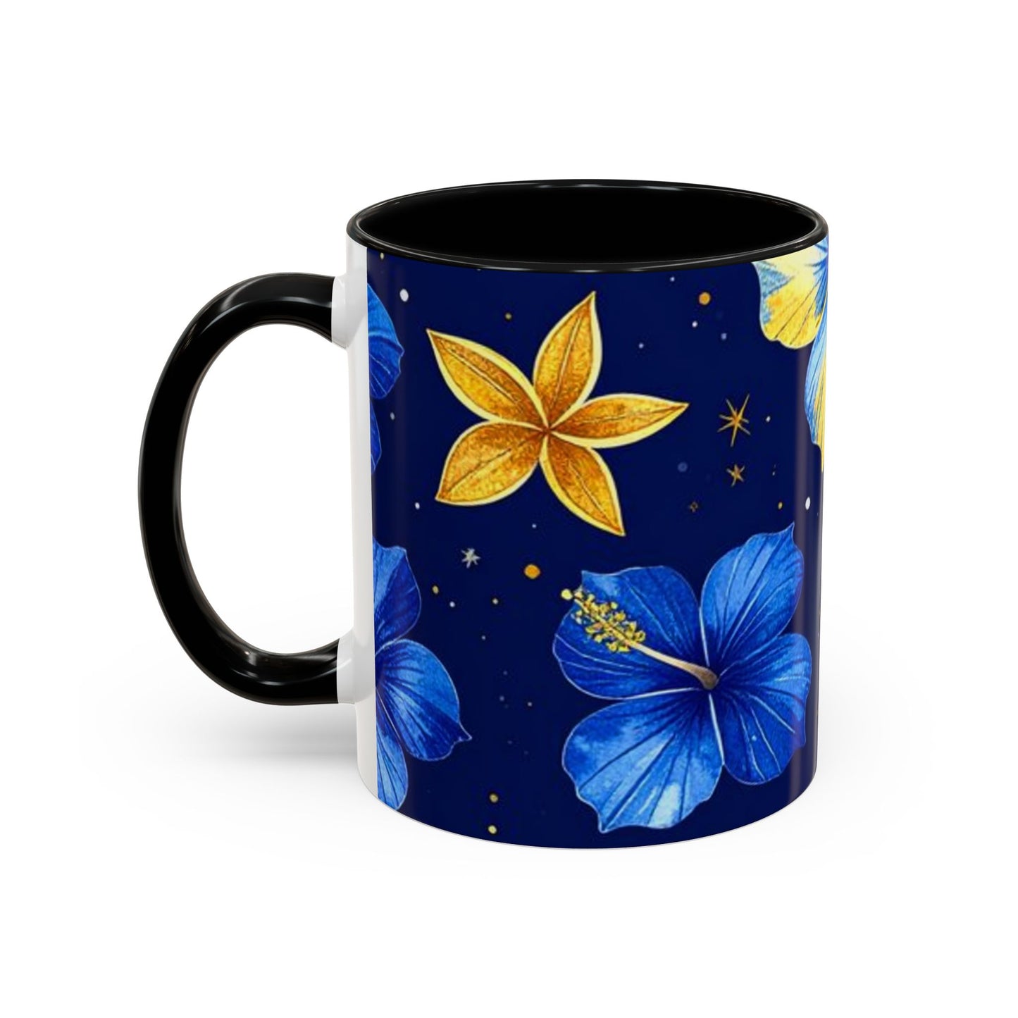Tropical Floral Coffee Mug, Vibrant Hawaiian Mug, Flower Accent Mug, Gift for Coffee Lovers, Summer Vibes Mug, Floral Decor Mug