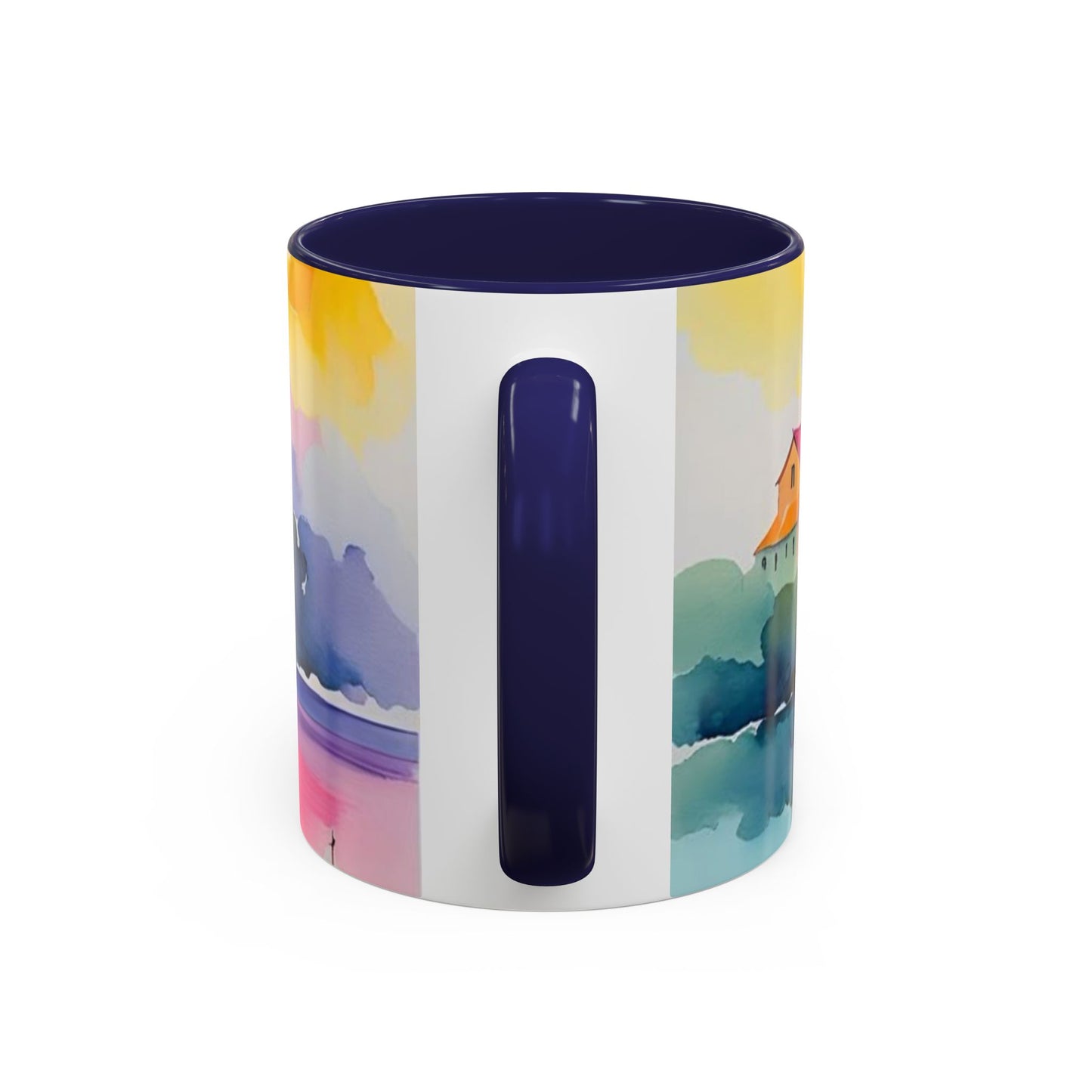 Colorful Landscape Coffee Mug, Artistic Coffee Cup, Vibrant Drinkware, Housewarming Gift, Nature Lover's Mug, Unique Home Decor