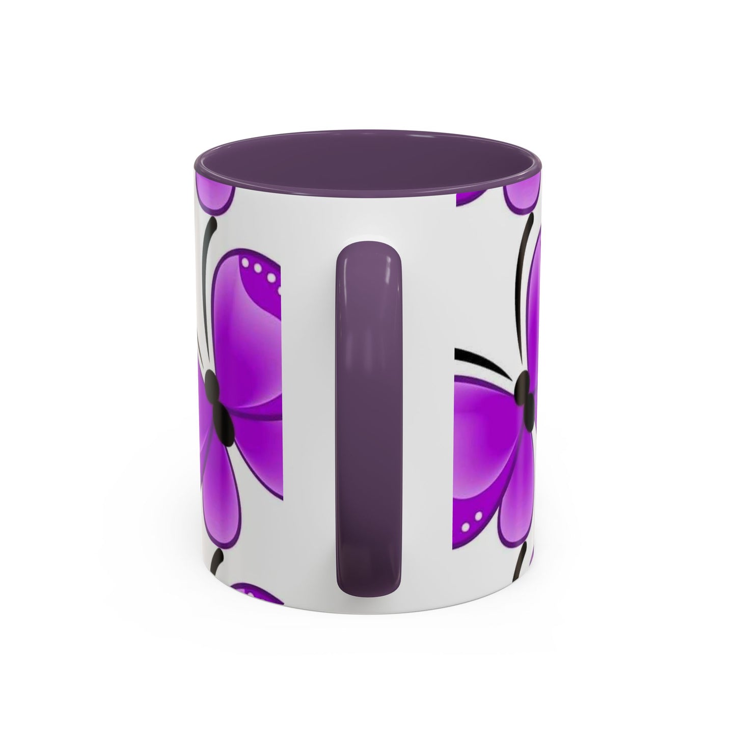 Whimsical Butterfly Accent Coffee Mug, Floral Drinkware, Nature Lover Gift, Spring Decor, Birthday Present