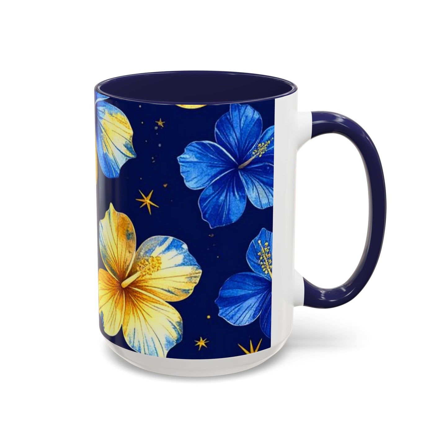 Tropical Floral Coffee Mug, Vibrant Hawaiian Mug, Flower Accent Mug, Gift for Coffee Lovers, Summer Vibes Mug, Floral Decor Mug