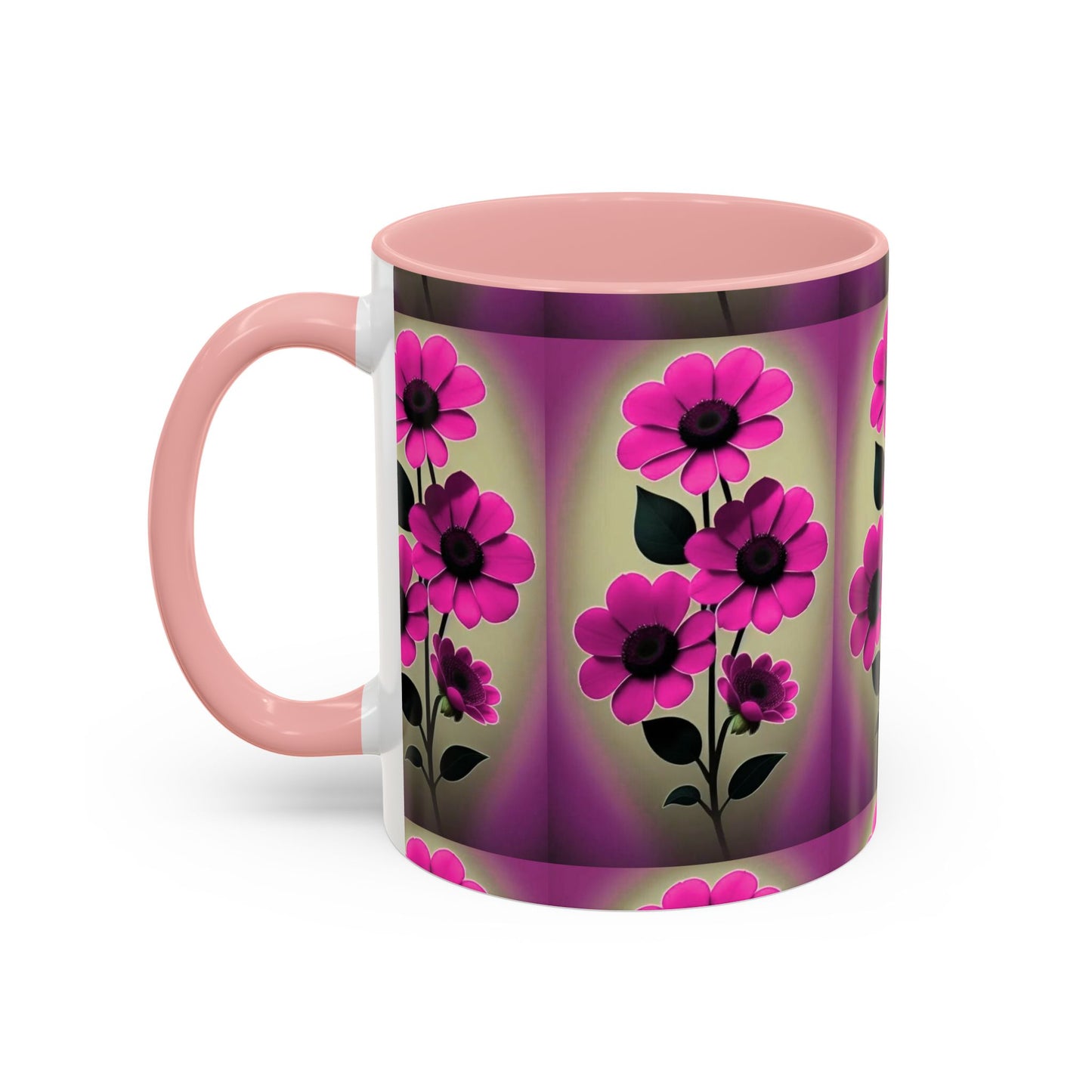 Floral Accent Coffee Mug - Vibrant Floral Design Mug, Perfect Gift for Plant Lovers, Spring Decor, Flower Enthusiasts
