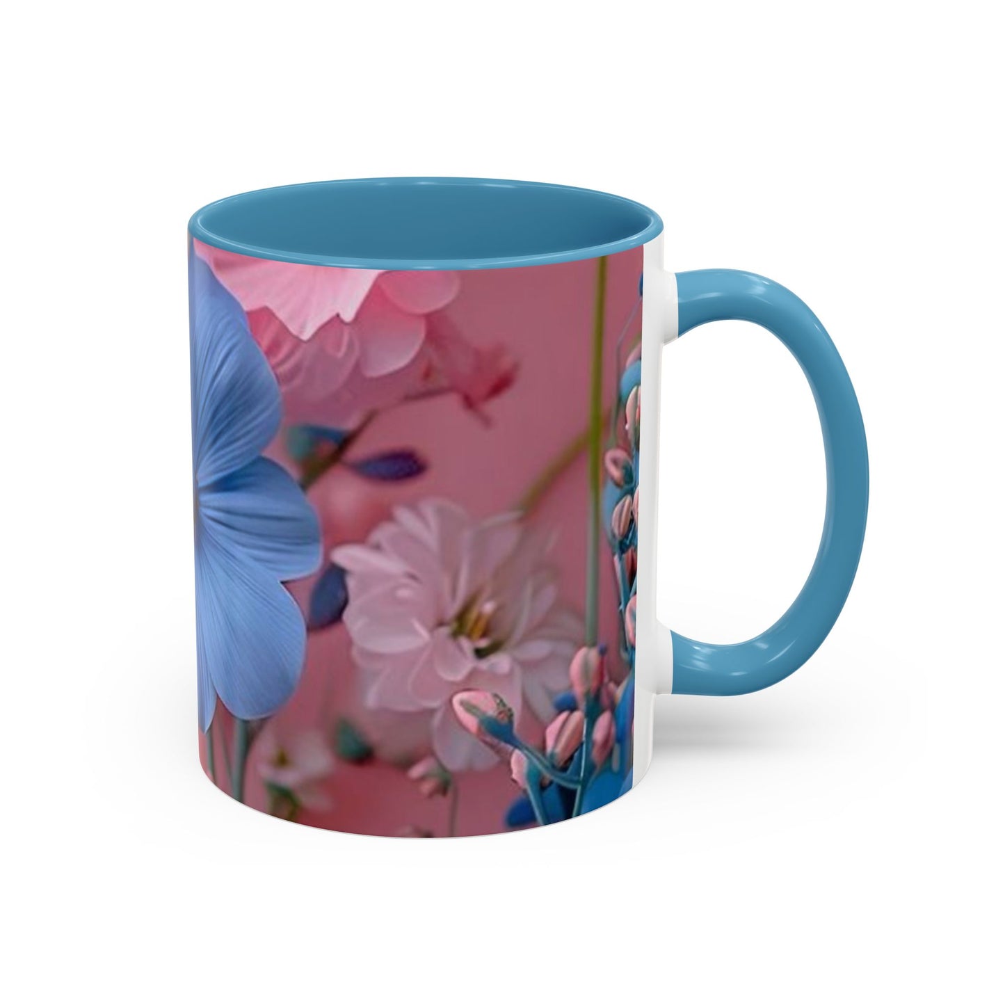 Floral Accent Coffee Mug - Vibrant Bloom Design, Gift for Flower Lovers, Coffee Break, Kitchen Decor, Mother's Day