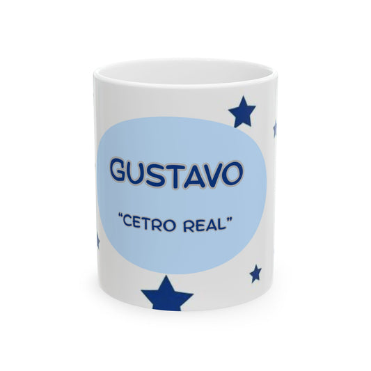 Personalized Ceramic Mug with Stars - Custom Name Gift, Coffee Cup for Birthdays, Home Decor, Fun & Unique Present