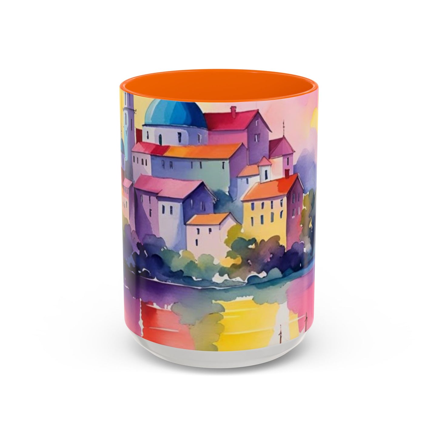 Colorful Landscape Coffee Mug, Artistic Coffee Cup, Vibrant Drinkware, Housewarming Gift, Nature Lover's Mug, Unique Home Decor