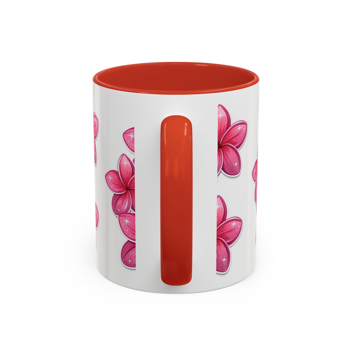 Floral Accent Coffee Mug - Vibrant Pink Flower Design for Home & Office, Gift for Gardeners, Birthdays, Mother's Day, Relaxation