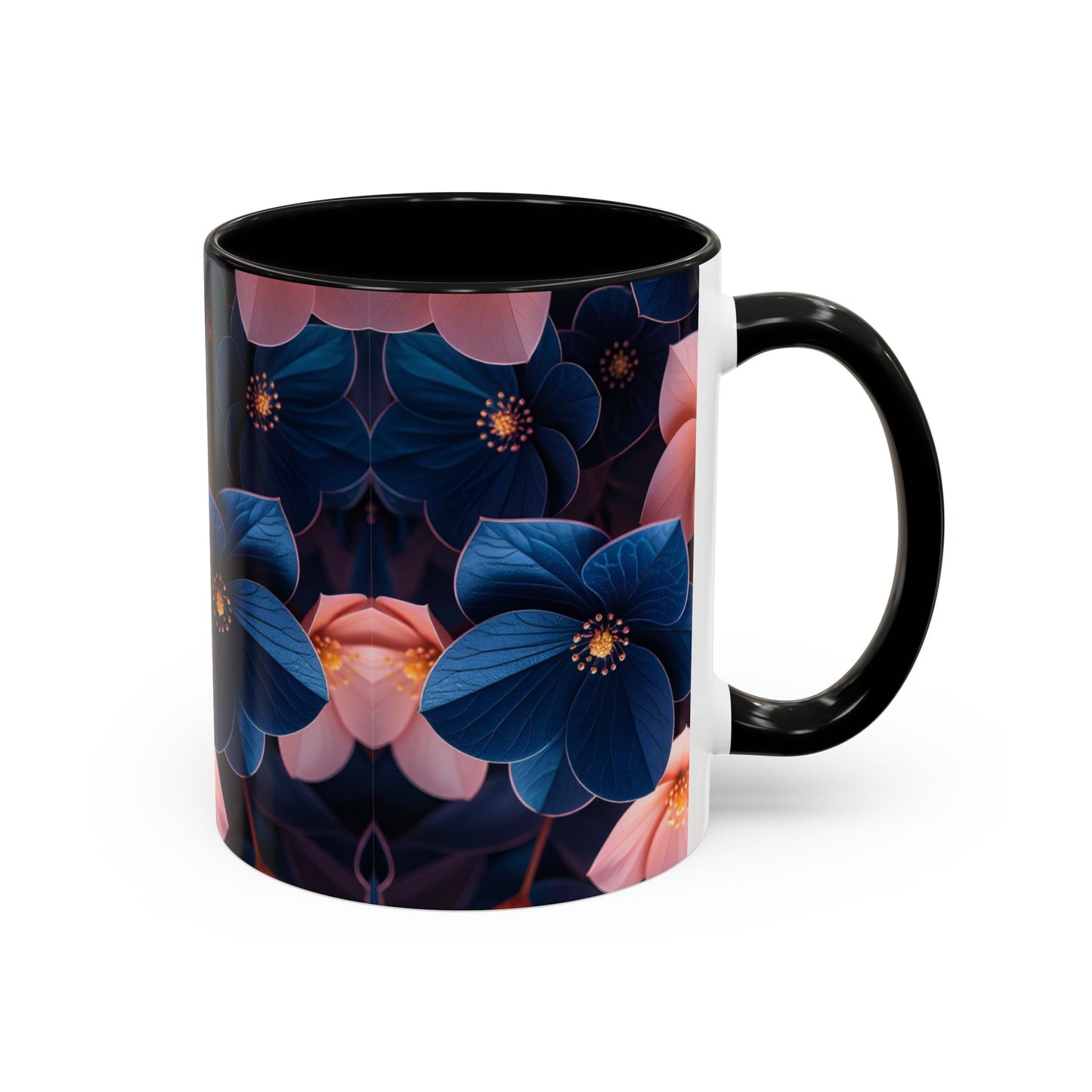 Floral Accent Coffee Mug | Stylish Drinkware for Flower Lovers, Gift for Gardeners, Home Decor, Spring Celebrations, Unique Gift Idea