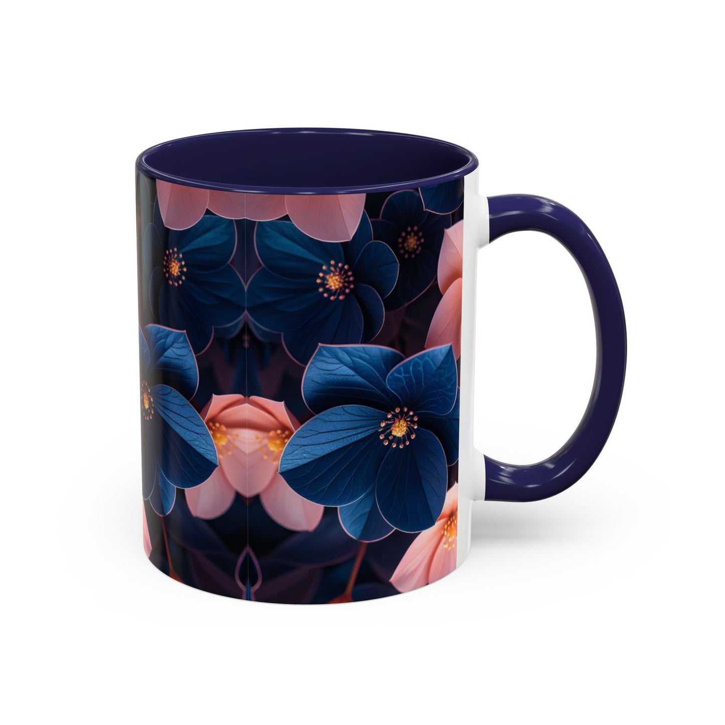Floral Accent Coffee Mug | Stylish Drinkware for Flower Lovers, Gift for Gardeners, Home Decor, Spring Celebrations, Unique Gift Idea