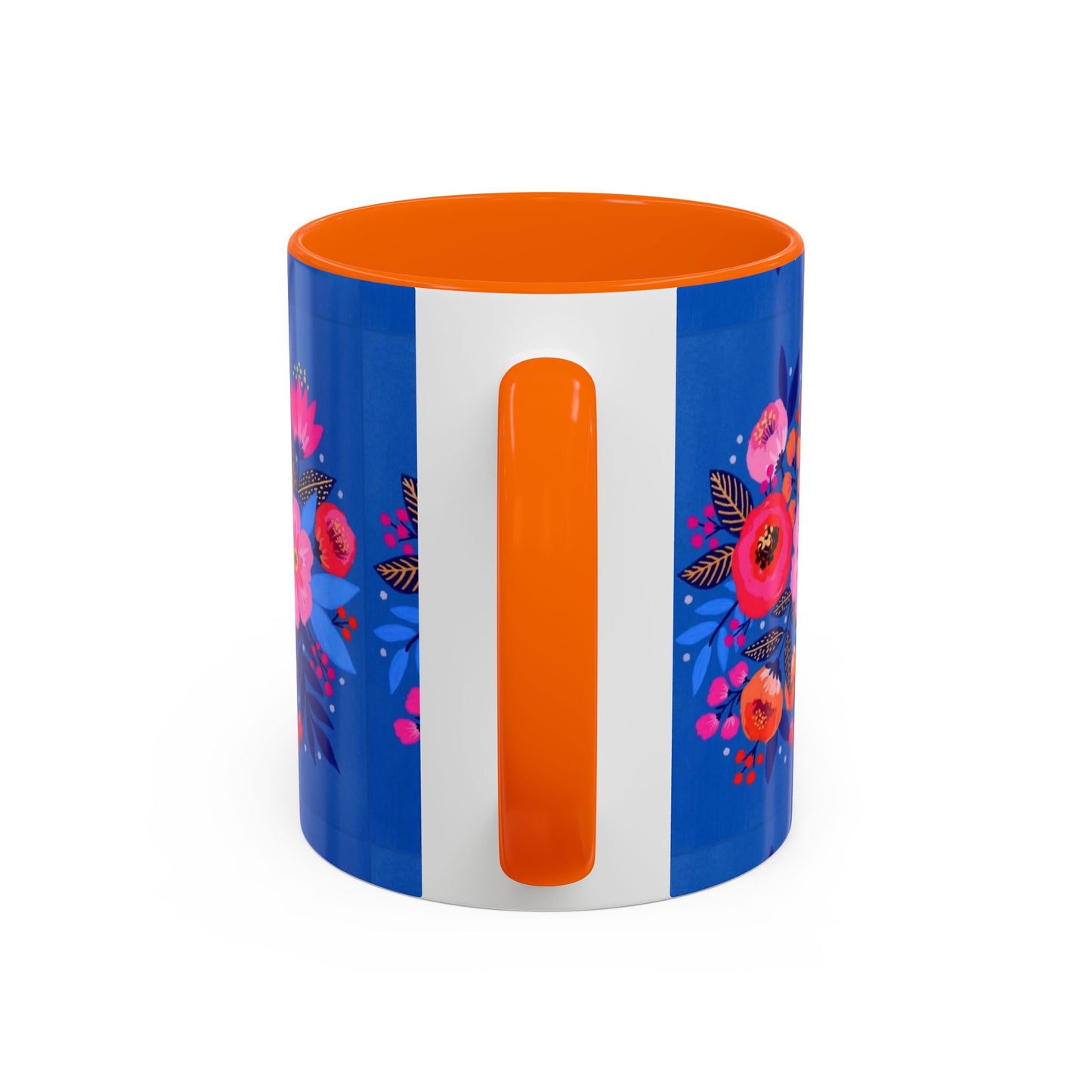 Floral Accent Coffee Mug - Vibrant Floral Design, Perfect Gift for Coffee Lovers, Mother's Day, Birthdays, Home Decor