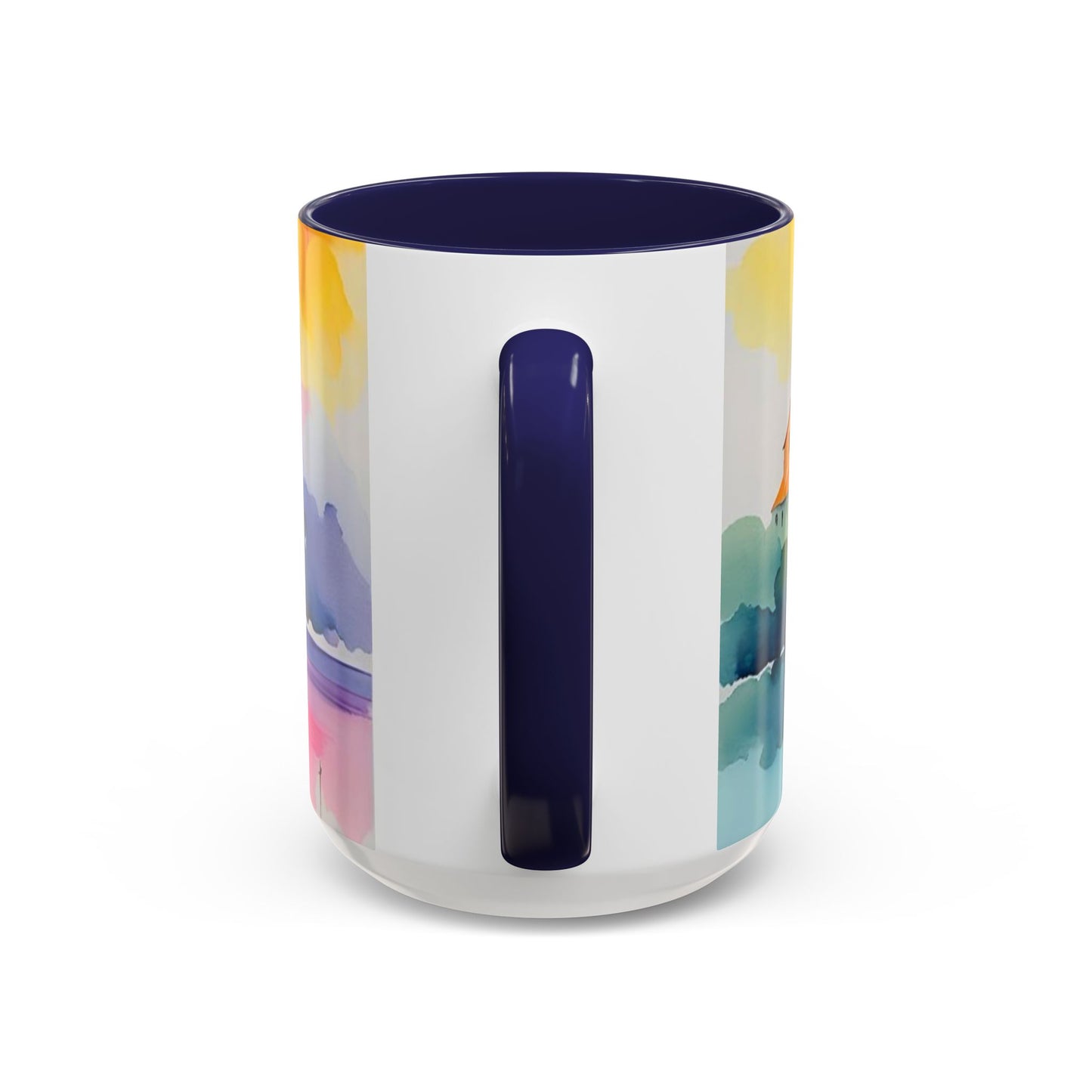 Colorful Landscape Coffee Mug, Artistic Coffee Cup, Vibrant Drinkware, Housewarming Gift, Nature Lover's Mug, Unique Home Decor