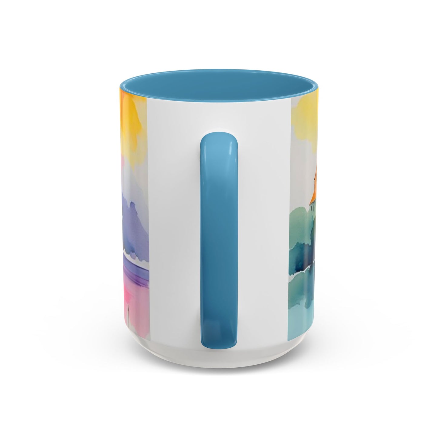 Colorful Landscape Coffee Mug, Artistic Coffee Cup, Vibrant Drinkware, Housewarming Gift, Nature Lover's Mug, Unique Home Decor